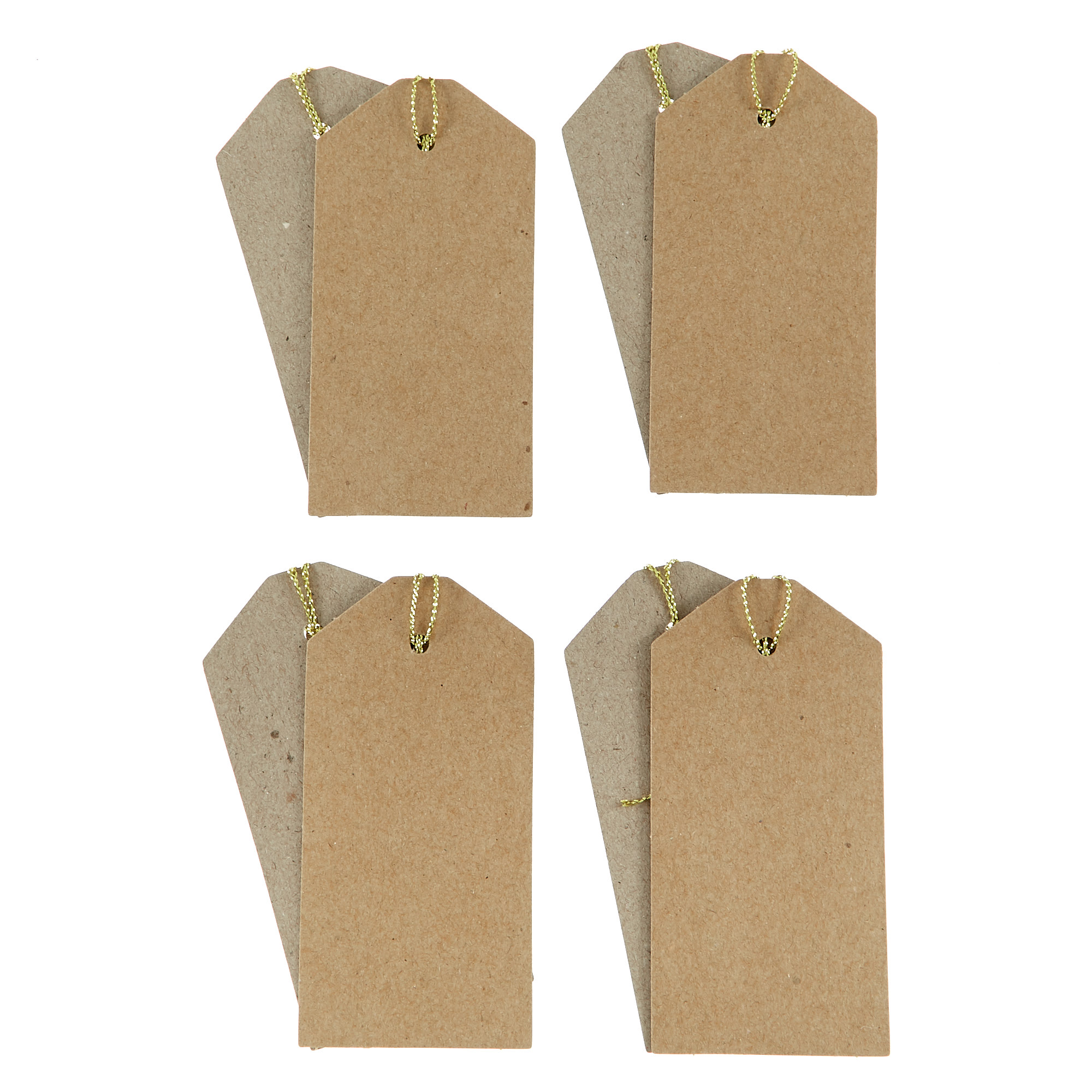 Craft Paper Gift Tags - Pack Of 8