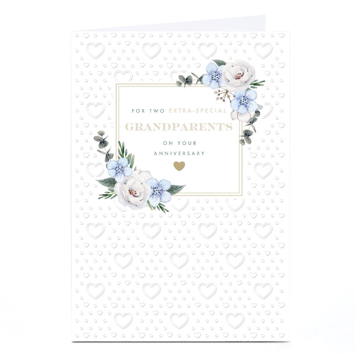 Personalised Anniversary Card - For Two Extra Special Grandparents