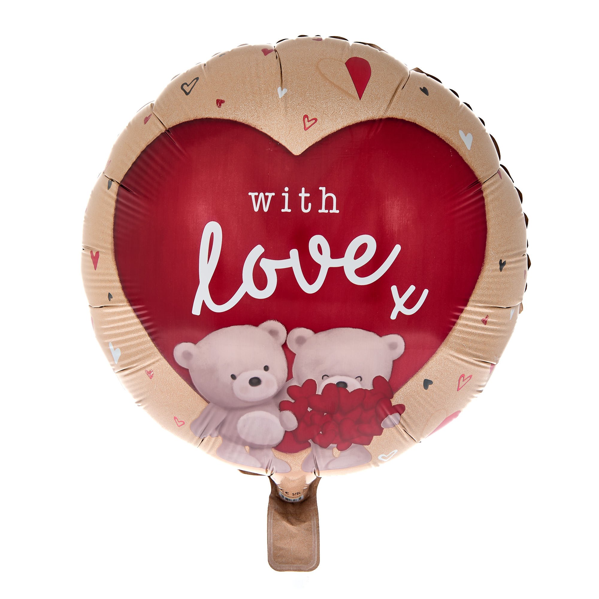 Hugs With Love Balloon & Hugs Bear Soft Toy - Delivered Inflated!