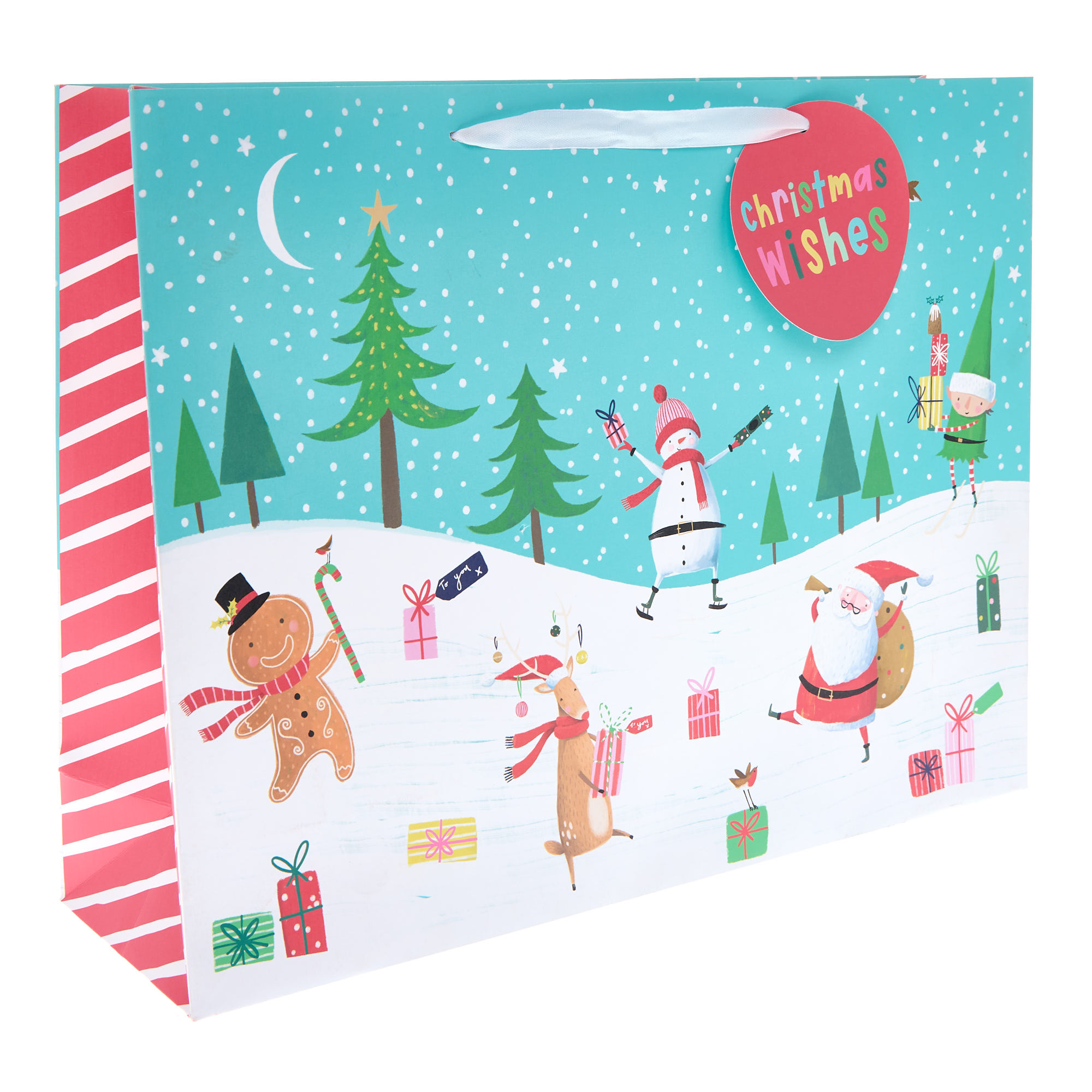 Festive Characters Extra Large Landscape Christmas Gift Bag