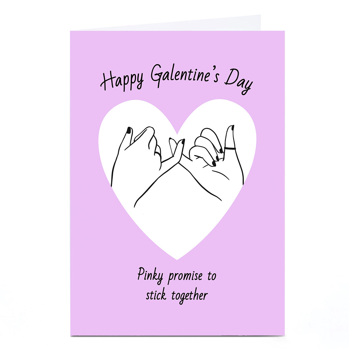 Personalised Valentine's Day Card - Galentines Day Pinky Promise