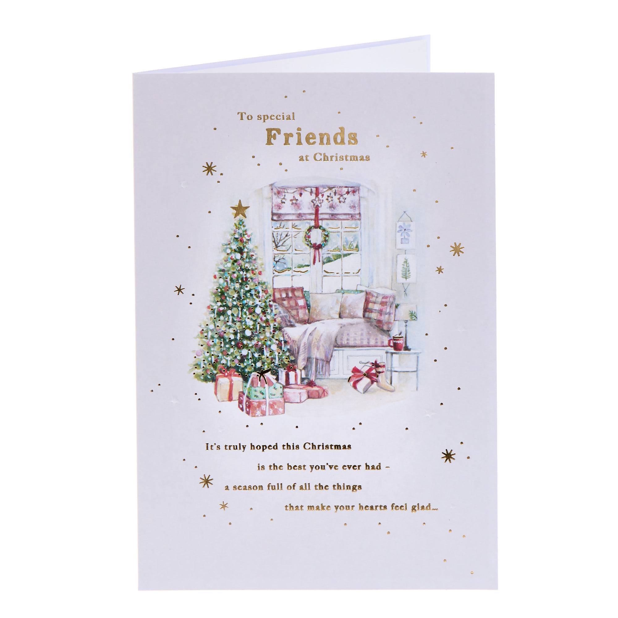 Special Friends Cosy Festive Scene Christmas Card