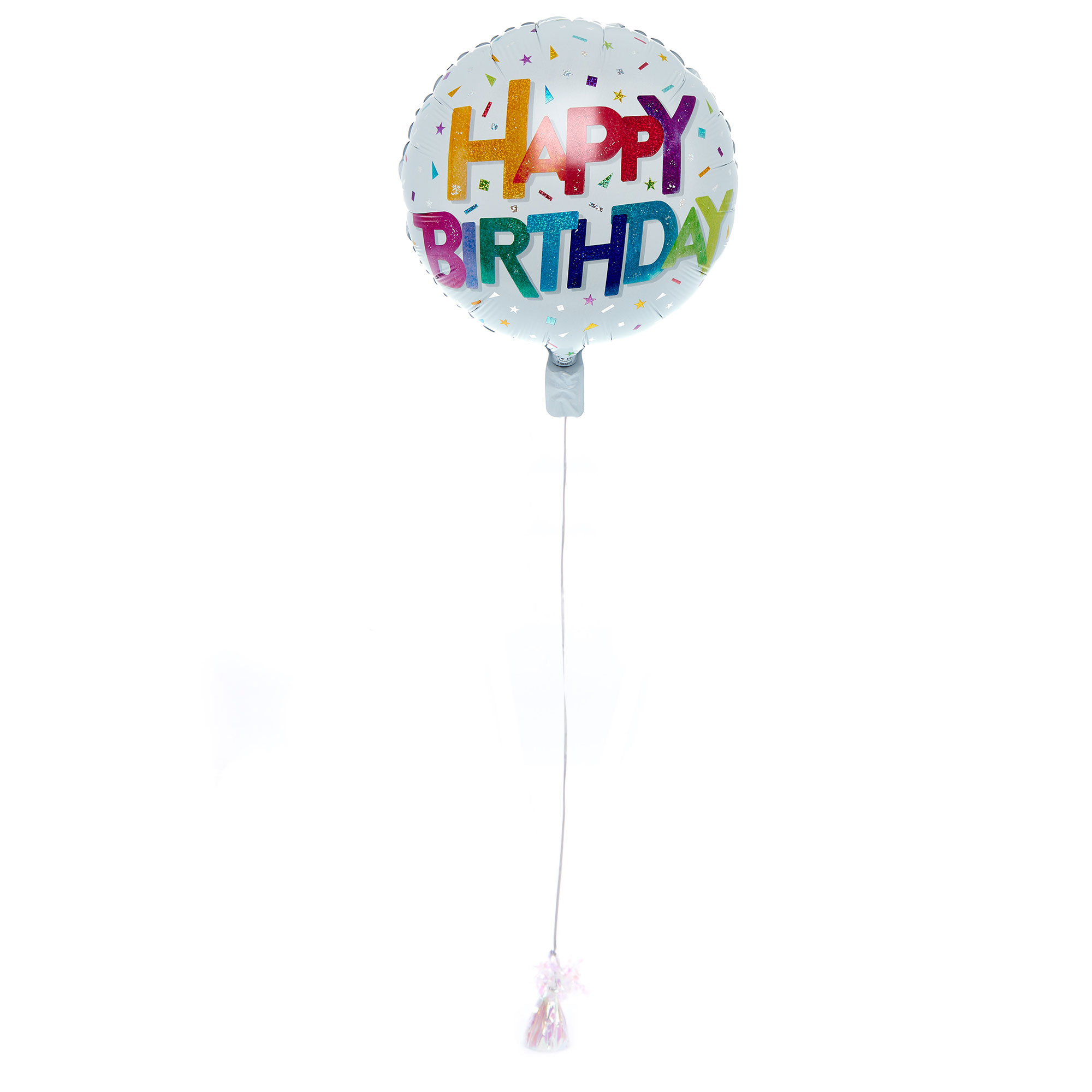 Rainbow Text Happy Birthday Balloon & Lindt Chocolate Box - FREE GIFT CARD!