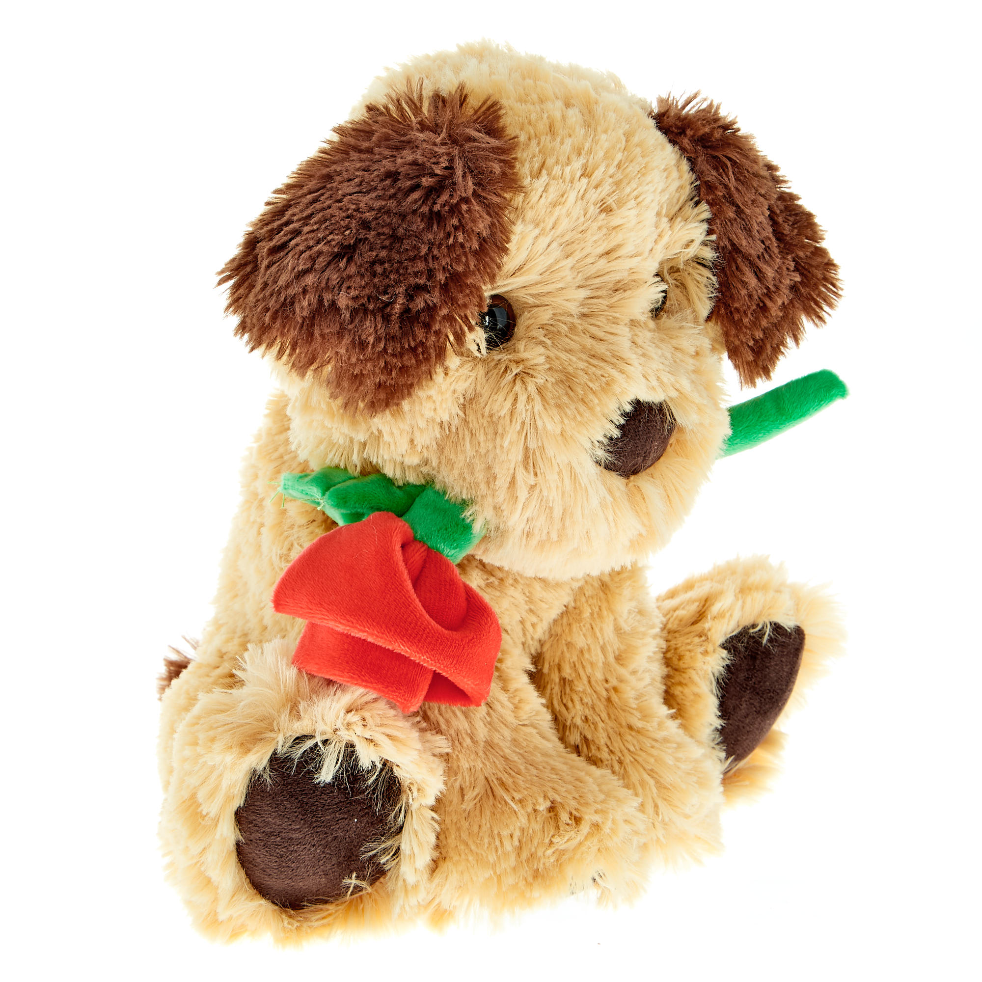 Dog With Rose Soft Toy