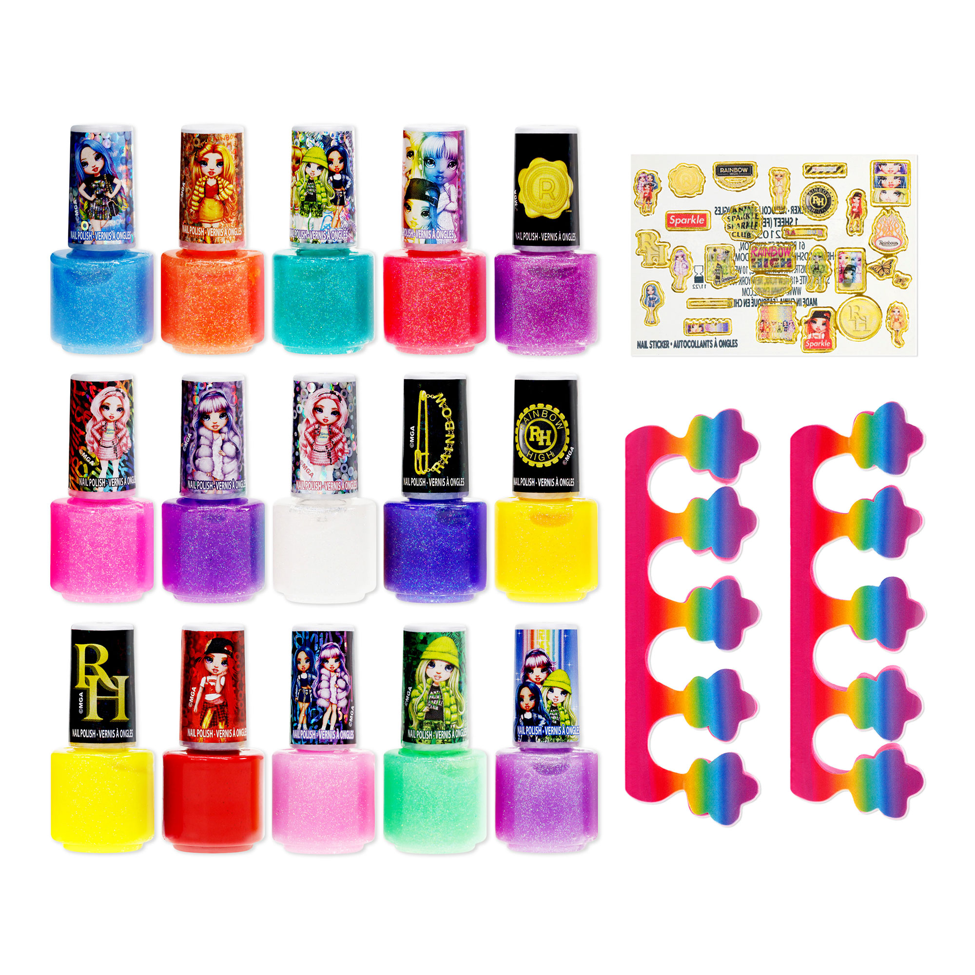 Rainbow High Nail Polish & Toe Spacers Gift Set