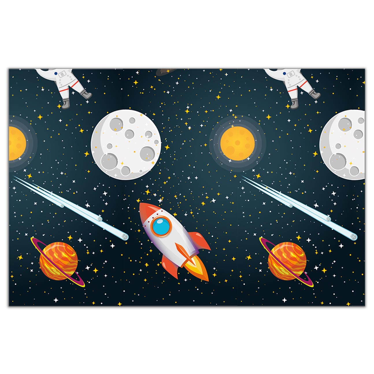 Rocket Space Party Tableware & Decorations Bundle - 16 Guests