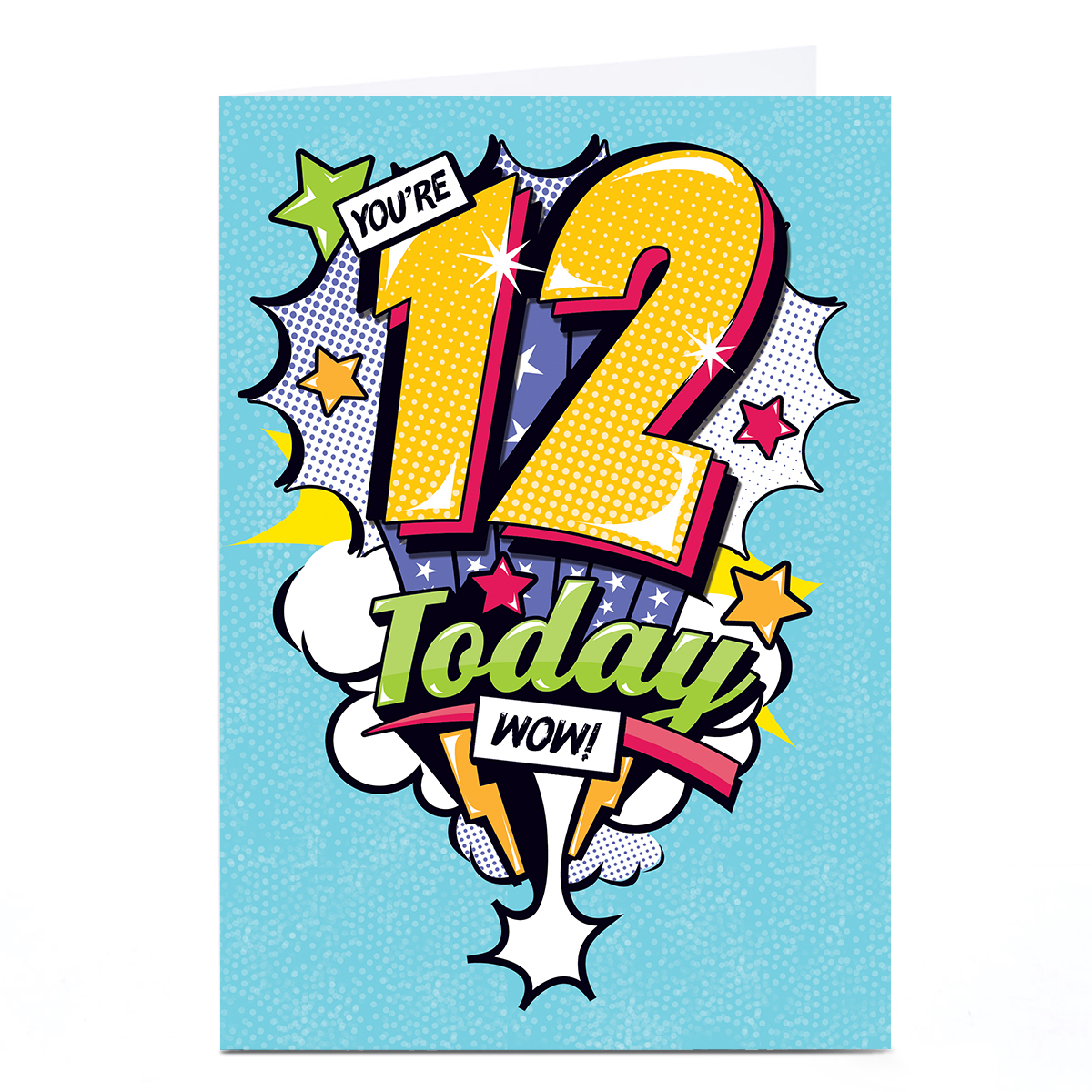 Personalised 12th Birthday Card - Comic Book 12 Today