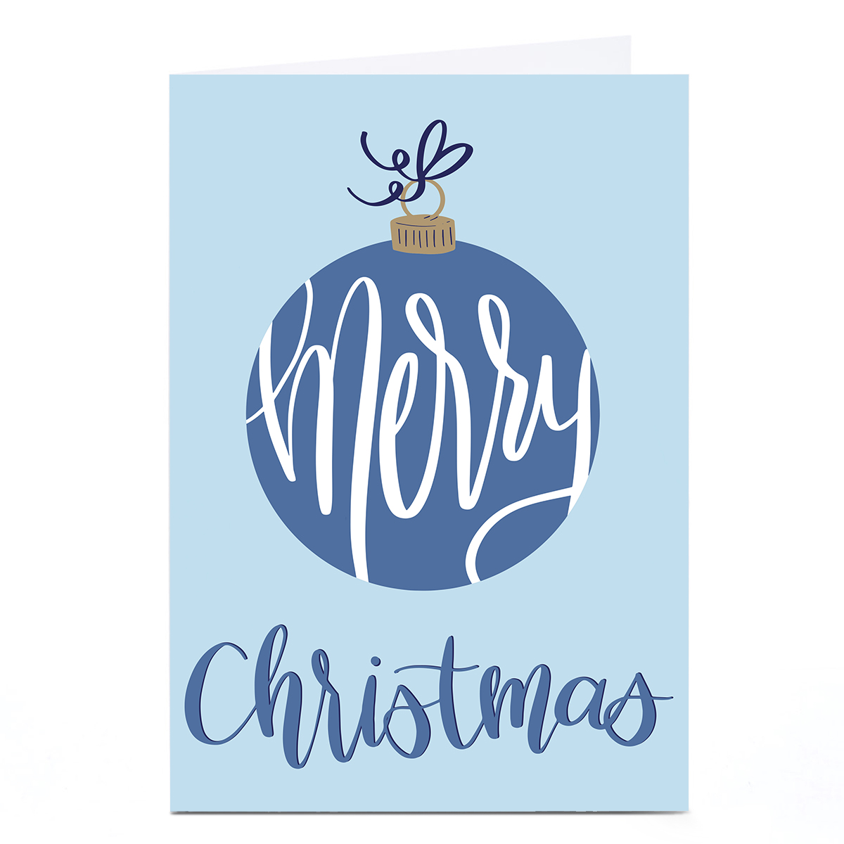 Personalised Sazerelli Designs Christmas Card - Bauble