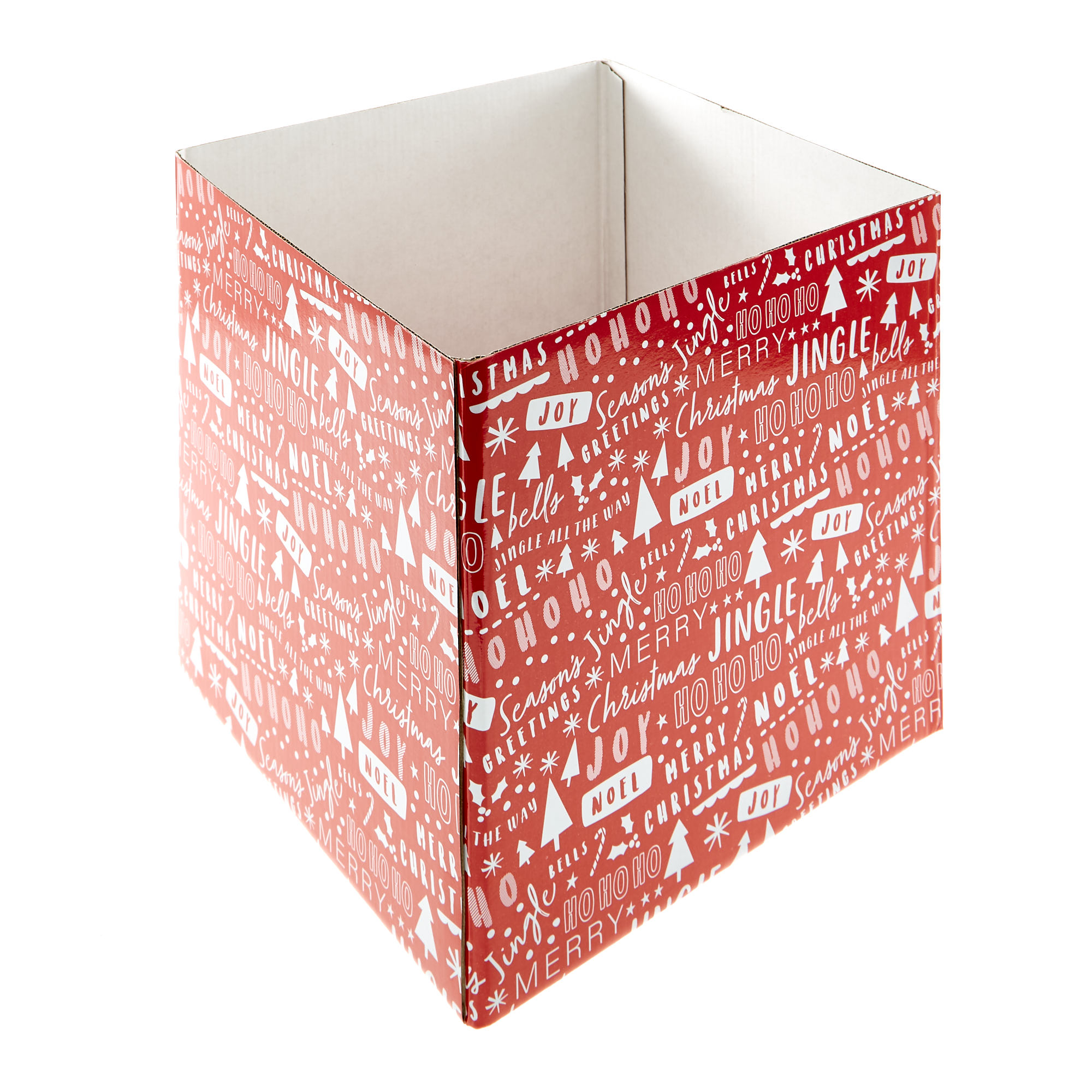 Red & White Noel Flat-Pack Extra-Large Gift Box