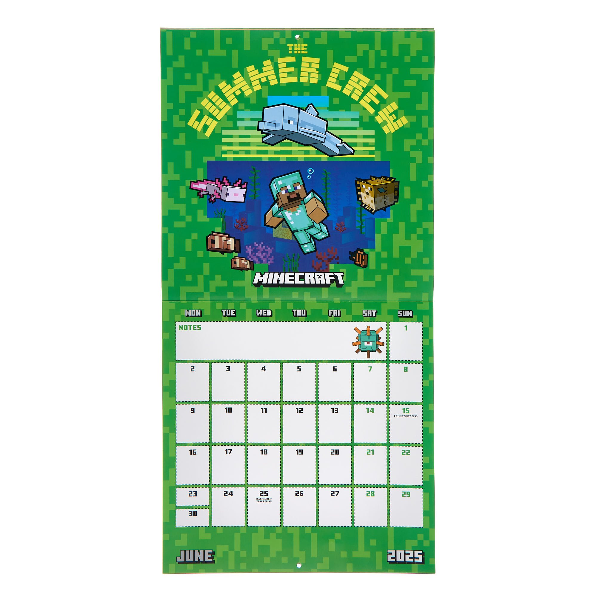 Minecraft 2025 Square Wall Calendar