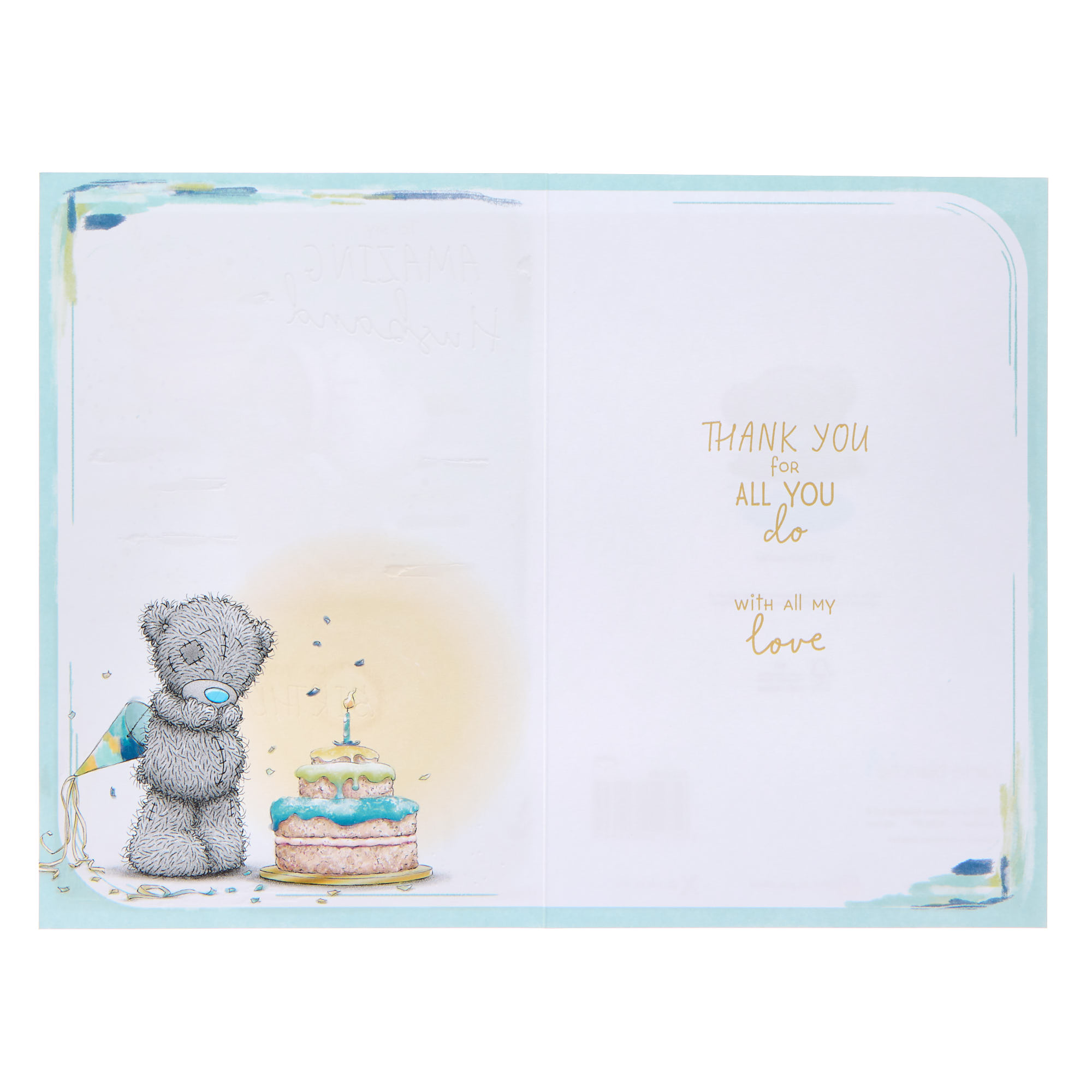 Me To You Tatty Teddy Amazing Husband Birthday Card