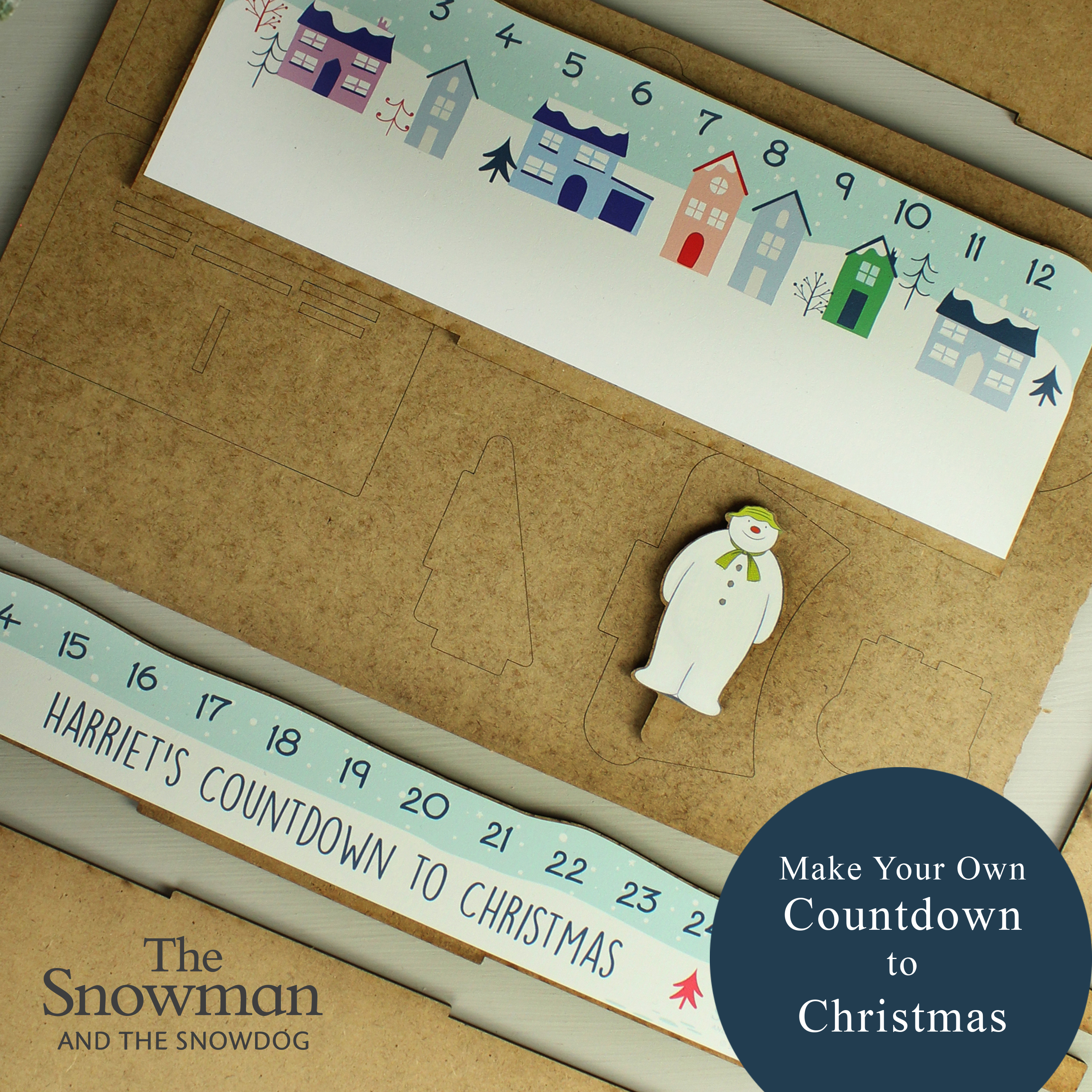 Personalised The Snowman Christmas Advent Countdown Kit