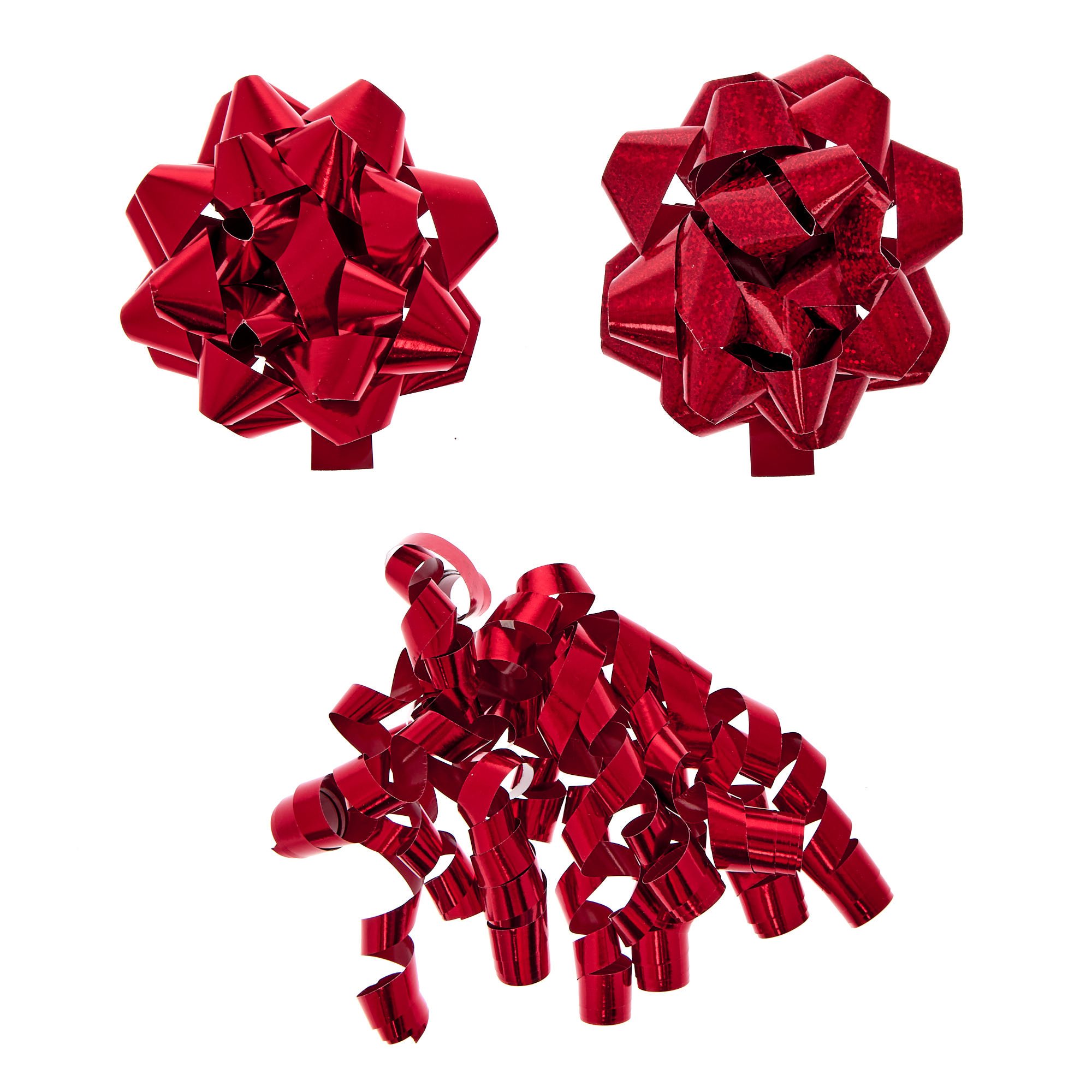 Red Christmas Bows & Curls Pack