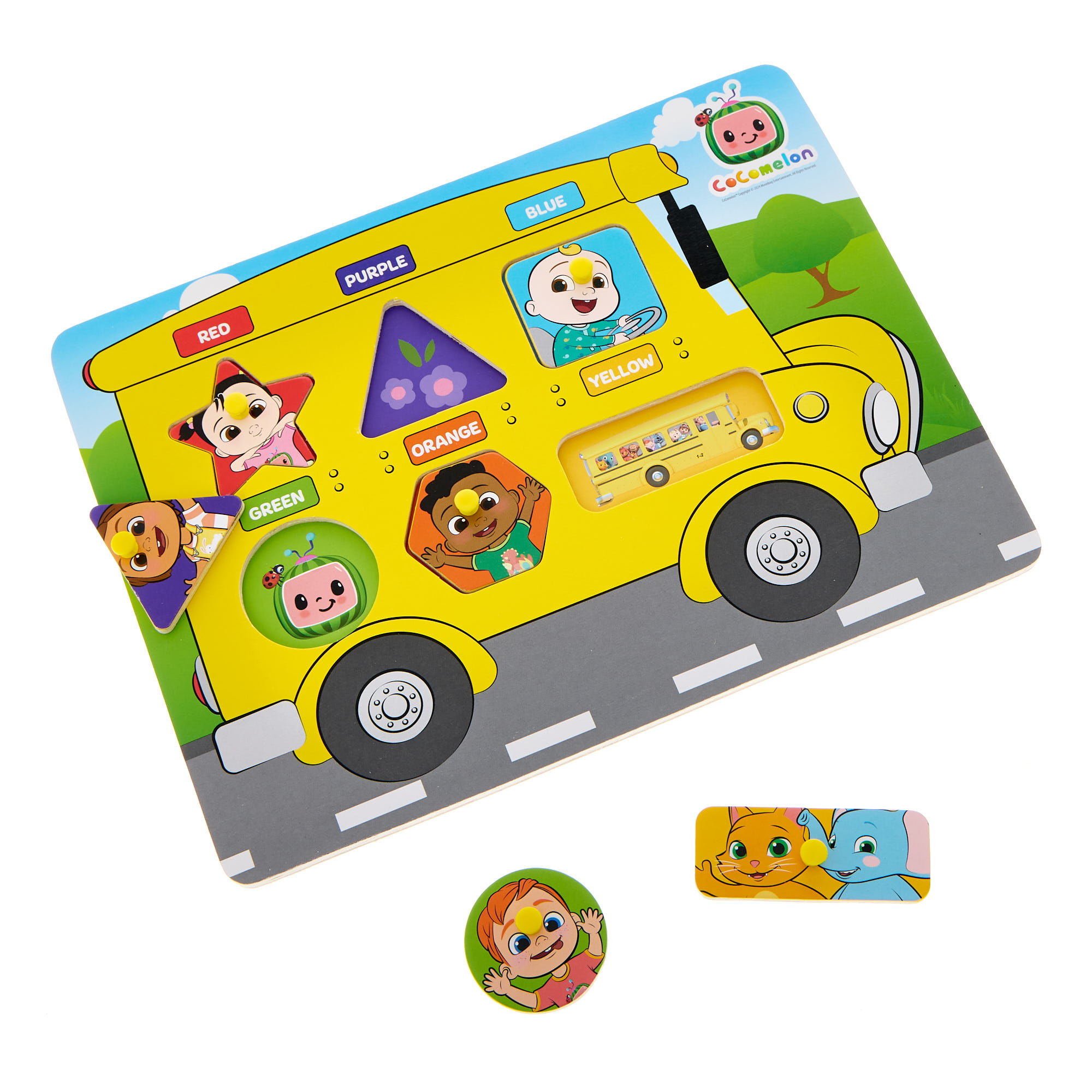 CoComelon Wooden Bus Peg Board