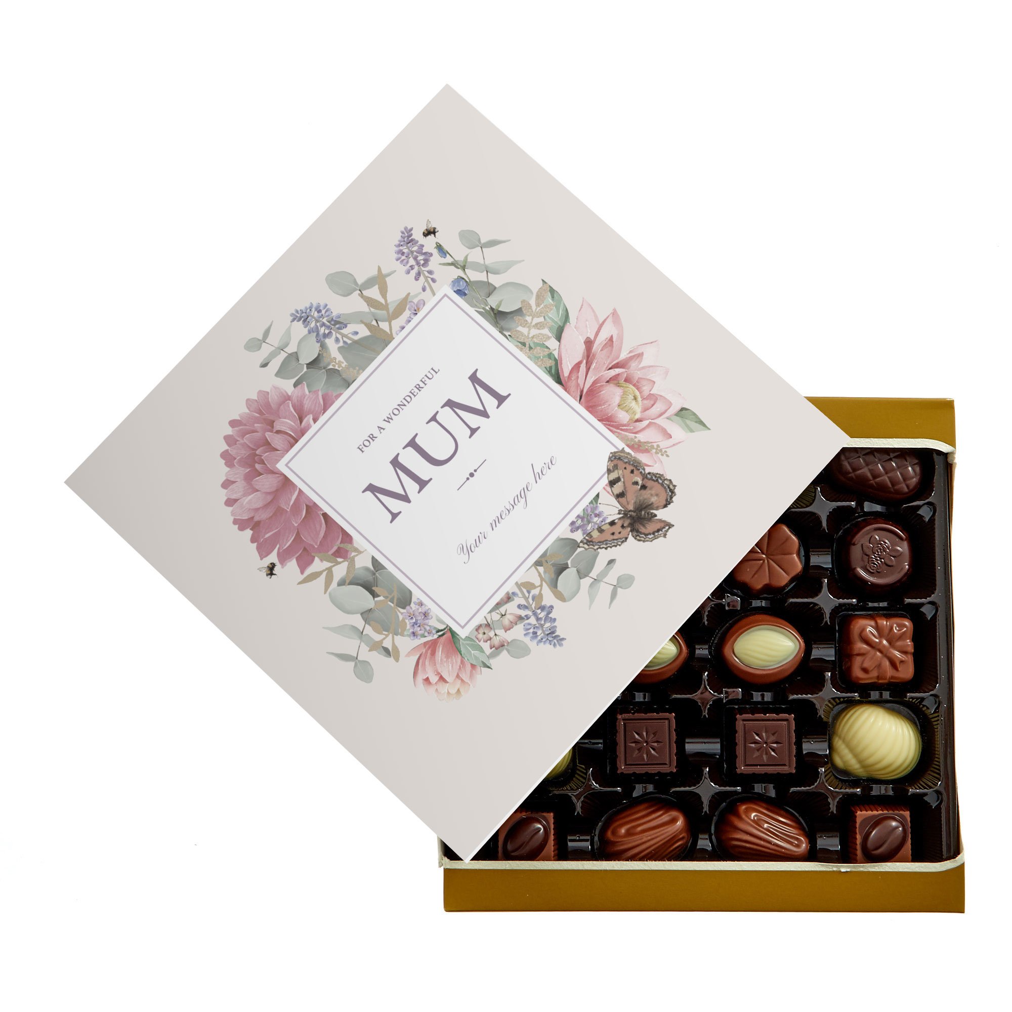 Personalised Belgian Chocolates - Pastel Florals