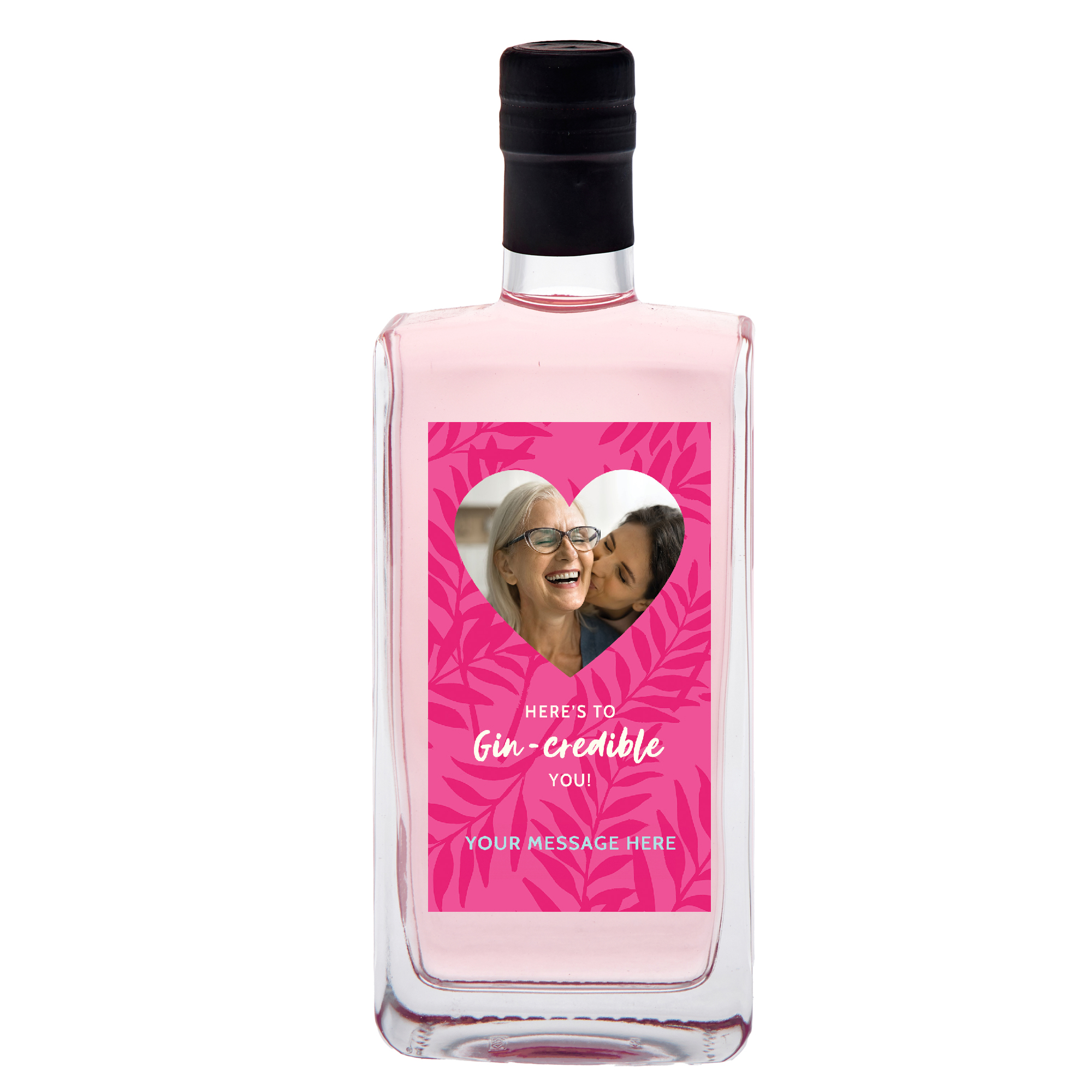 Personalised Raspberry Pinkster Gin - Gin-credible You, Pink Foliage