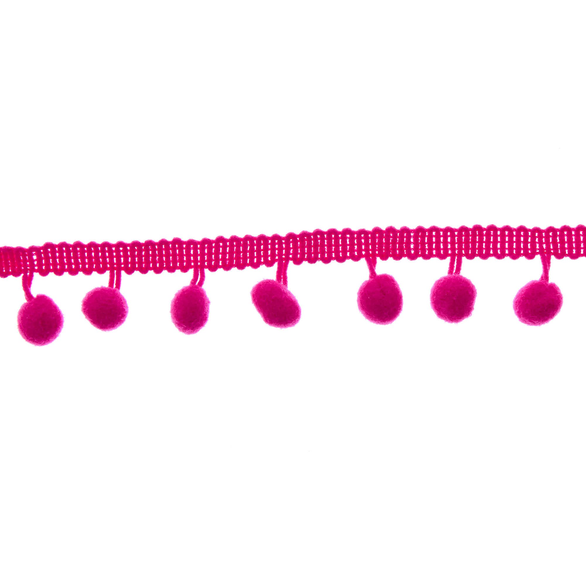 Pink Pom Pom Ribbon Trim