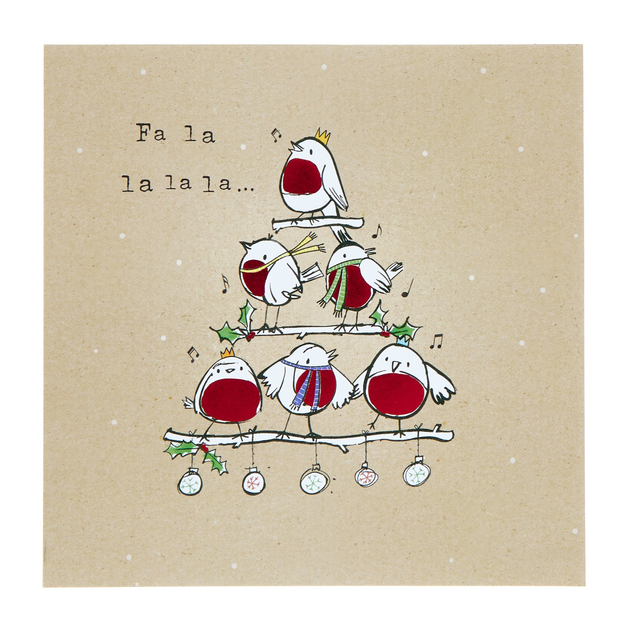 16 Charity Christmas Cards - Cartoon Robins (2 Designs)