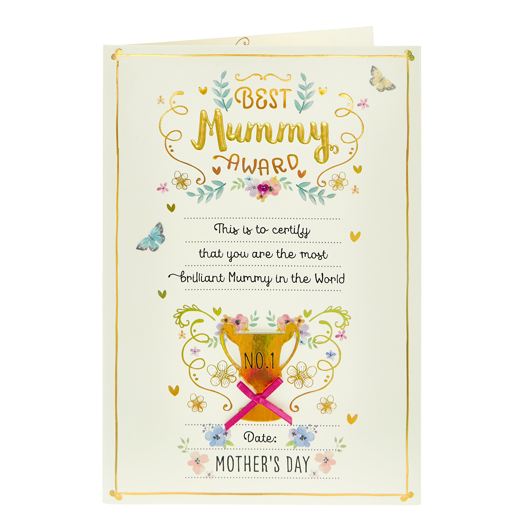 Mother's Day Card - Best Mummy Award