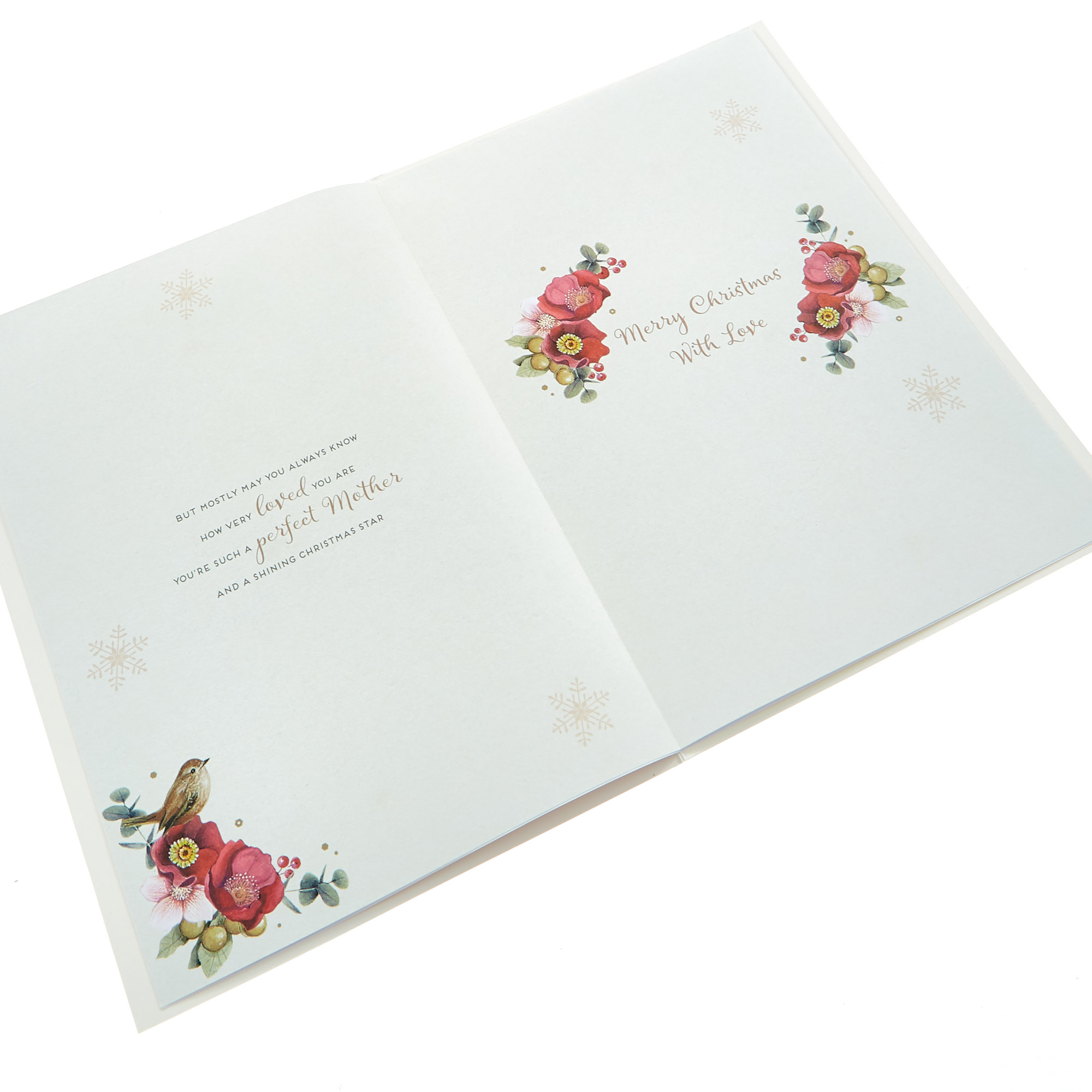 Christmas Card - Special Mother Red Flowers