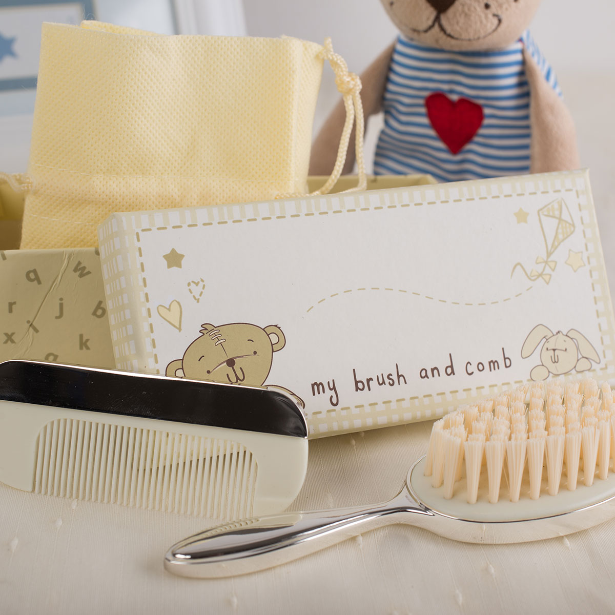 Personalised Engraved Baby Brush and Comb Set