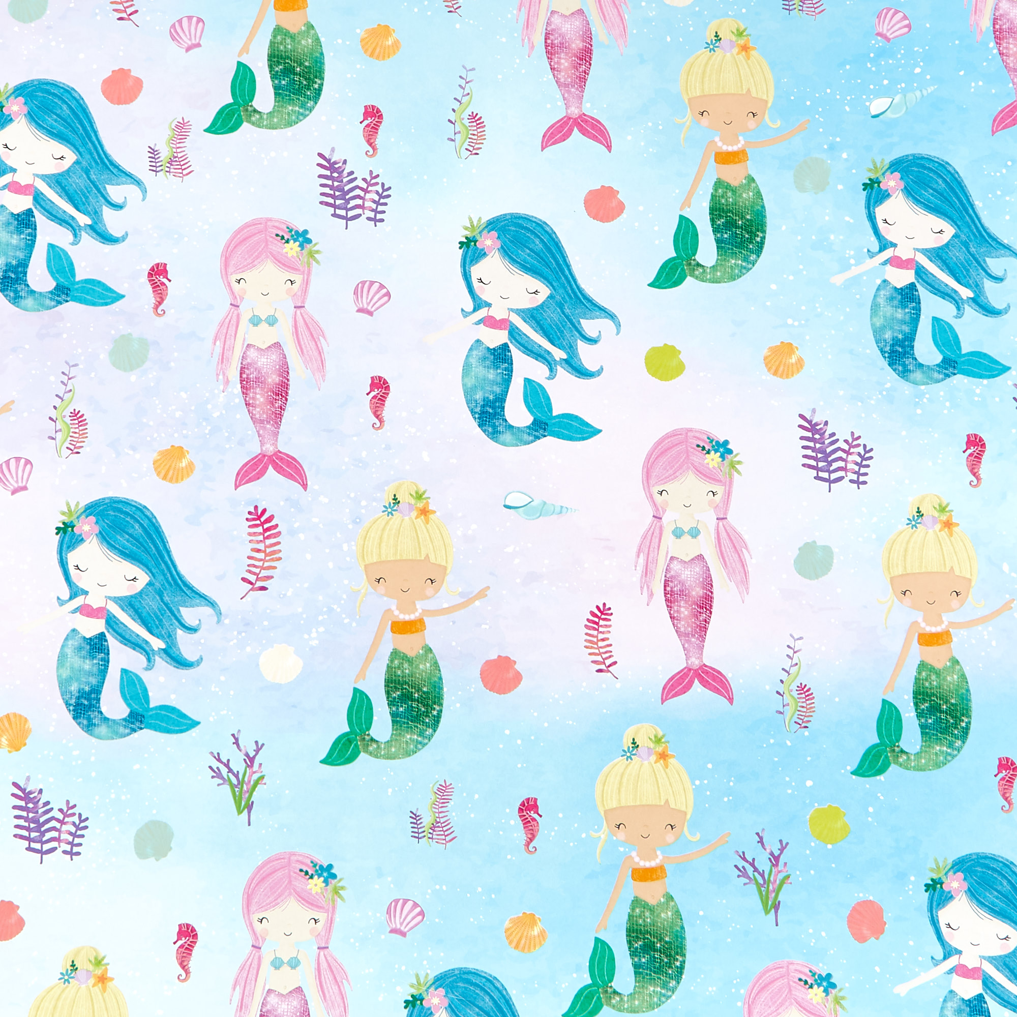 Mermaid Wrapping Paper - 1 Sheet