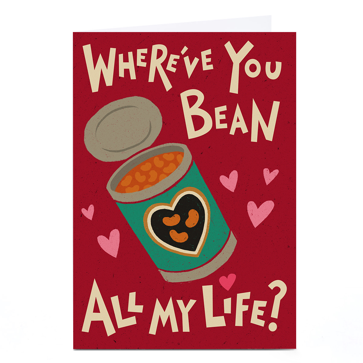 Personalised Tin Bath Card - Where've You Bean