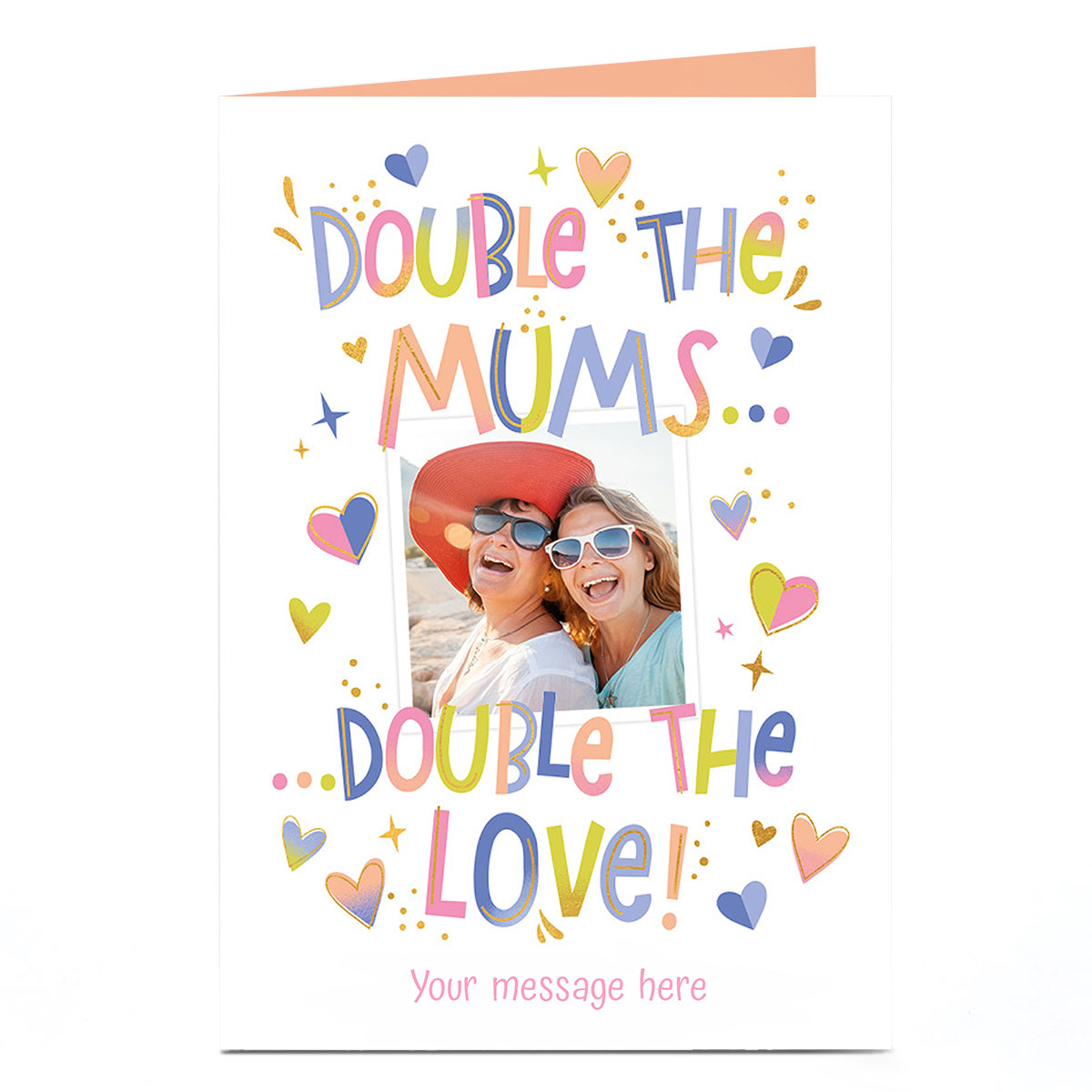 Photo Mother's Day Card - Double the Mums Double the Love