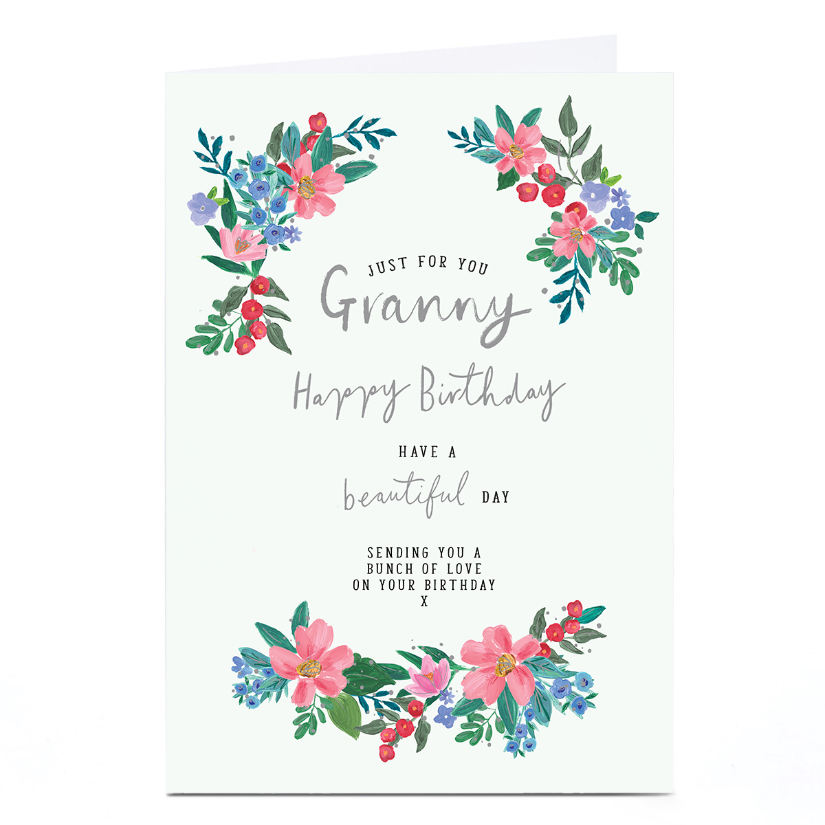 Buy Personalised Birthday Card - Bunch of Love Flowers, Granny for GBP ...