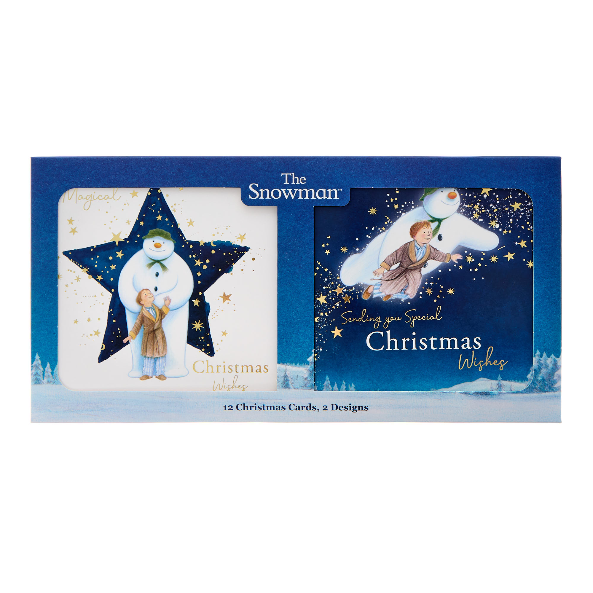 The Snowman Christmas Cards - Pack of 12 (2 Designs)