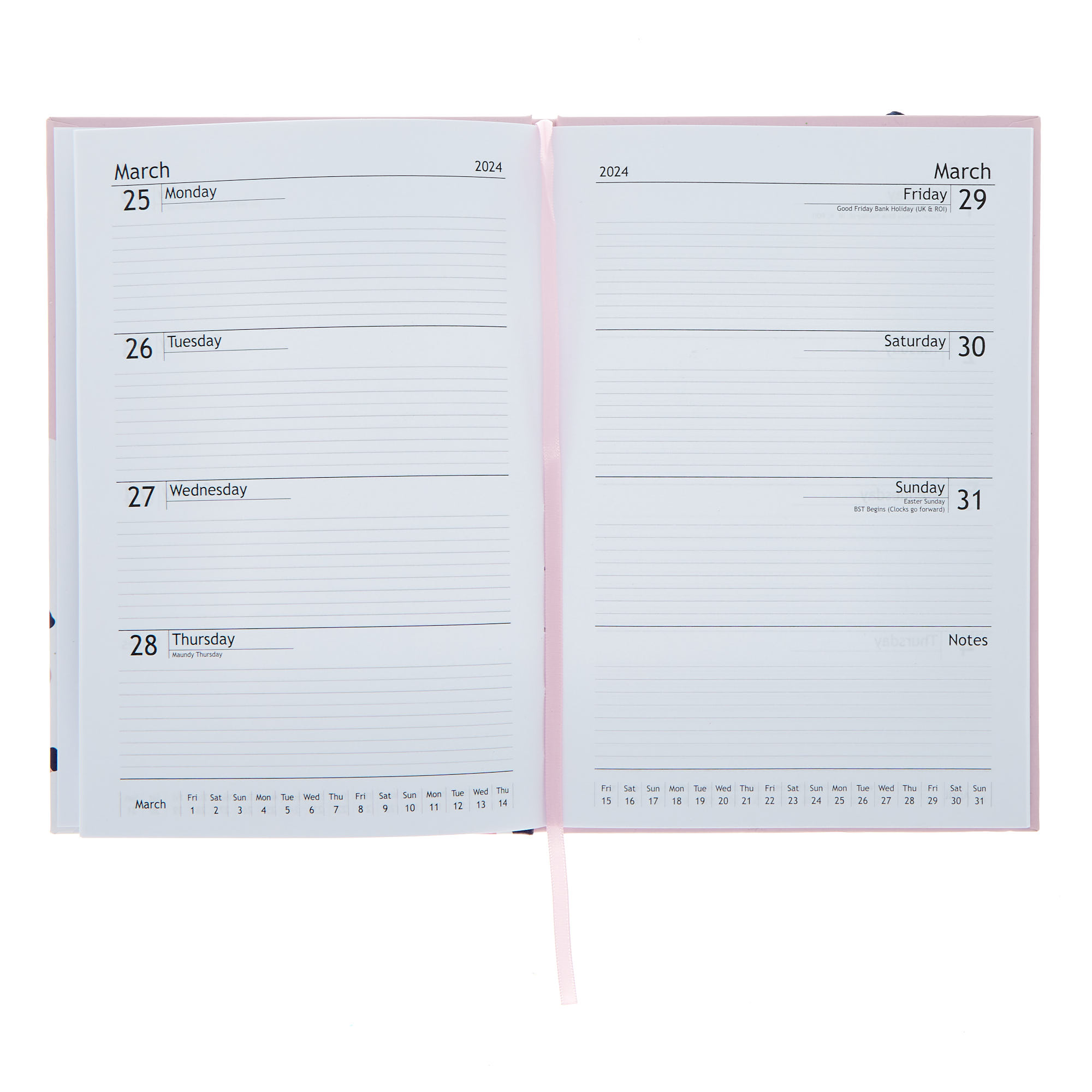 Buy A5 Pink Leopard Print Week on 2 Pages 2024 Diary for GBP 1.99