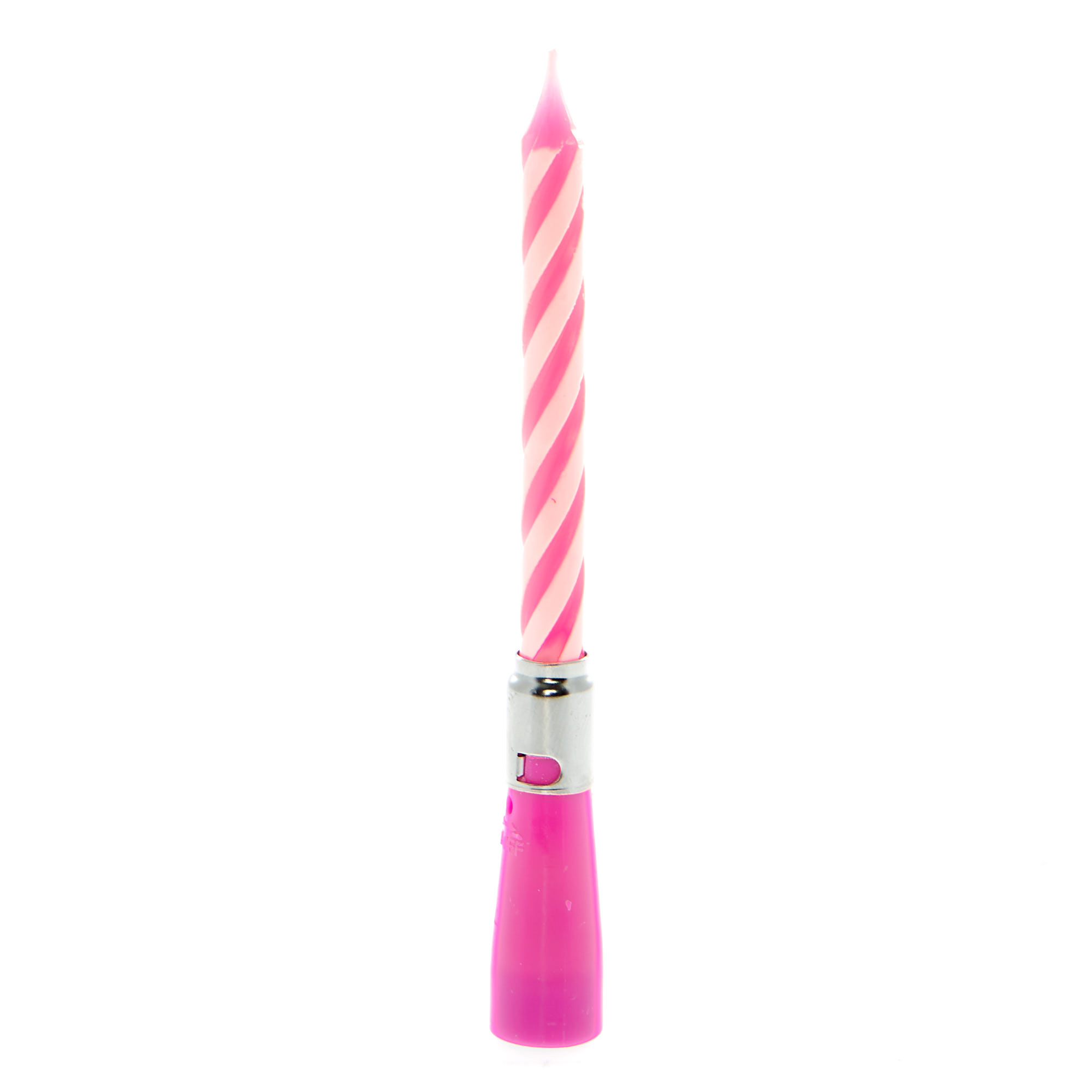 Pink & White Musical Birthday Candle