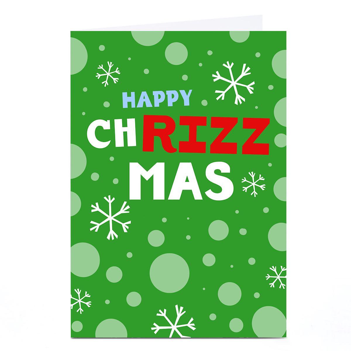 Personalised Christmas Card - Happy ChRIZZmas 