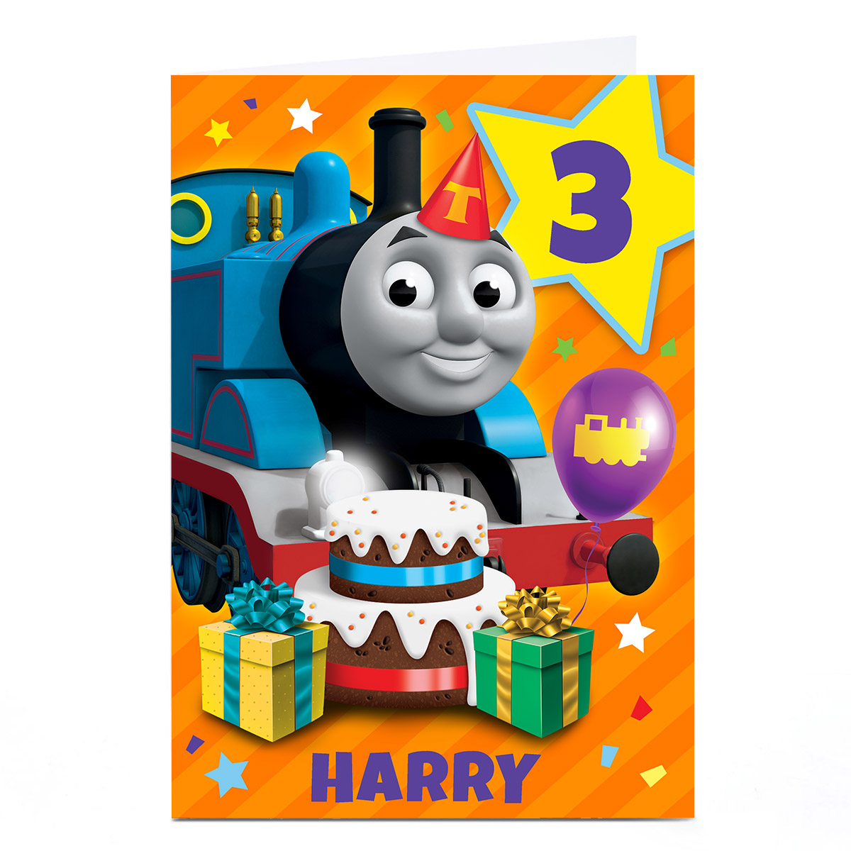 Buy Personalised Thomas & Friends Birthday Card - Birthday Cake for GBP ...