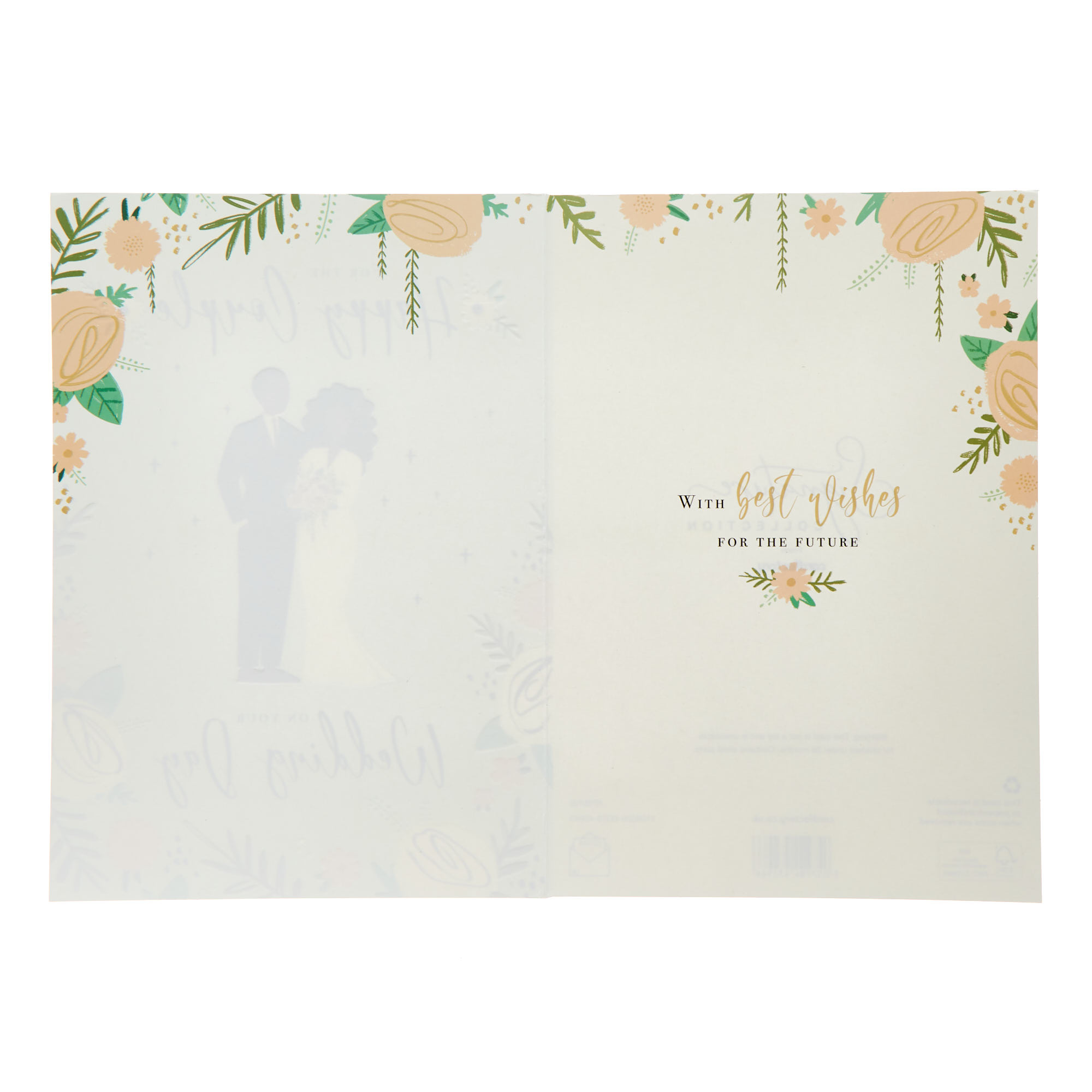 Happy Couple Rose Frame Wedding Card