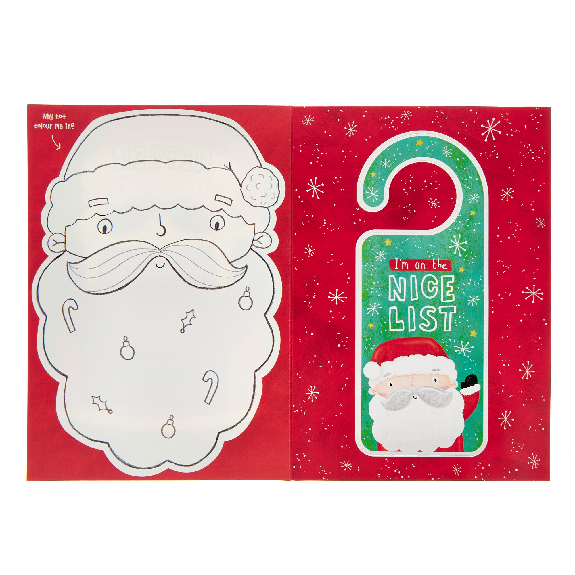 Nephew Bright Santa Christmas Activity Card