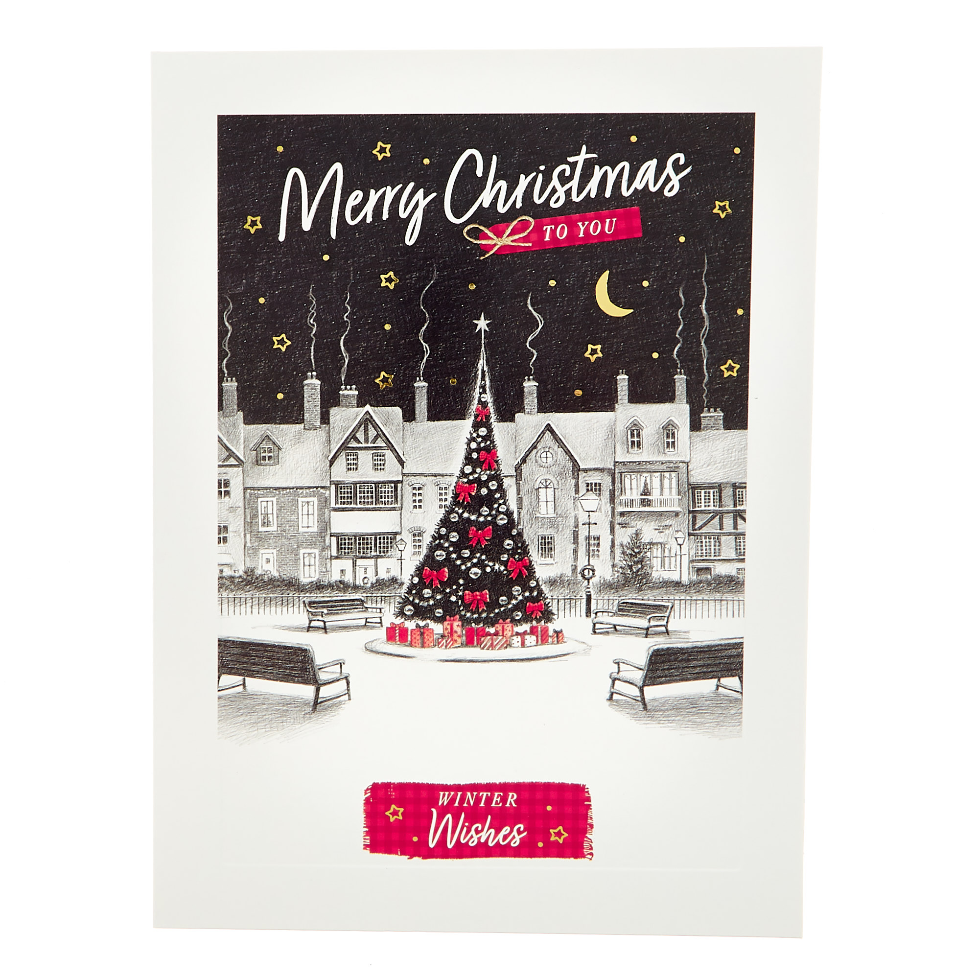 12 Deluxe Charity Boxed Christmas Cards - Snowy Villages (2 Designs)