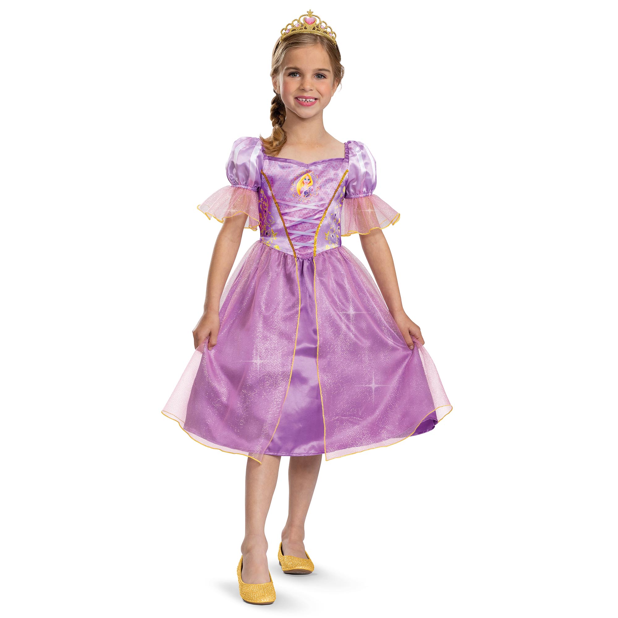 Rapunzel With Tiara Children's Fancy Dress Costume