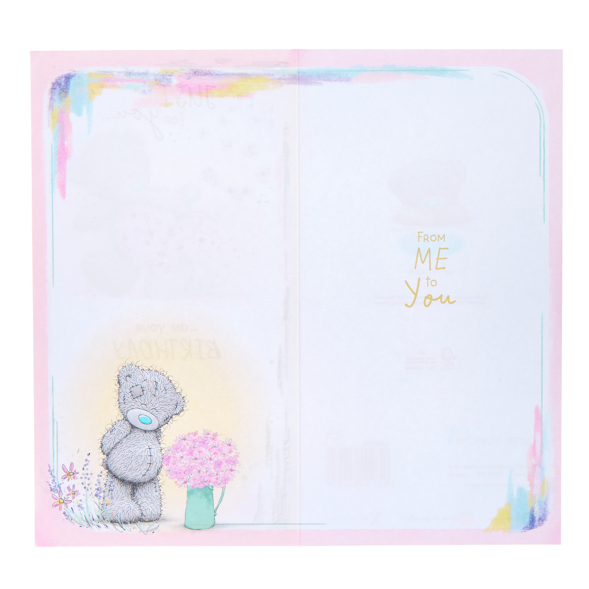 Me To You Tatty Teddy Bunch Of Flowers Birthday Card