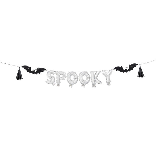 Spooky Mini Foil Letter Balloon Banner Kit