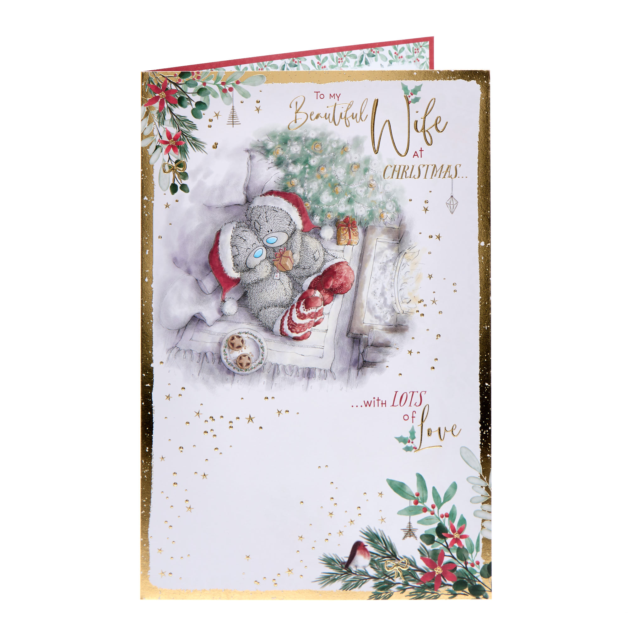 Me To You Tatty Teddy Beautiful Wife Christmas Card