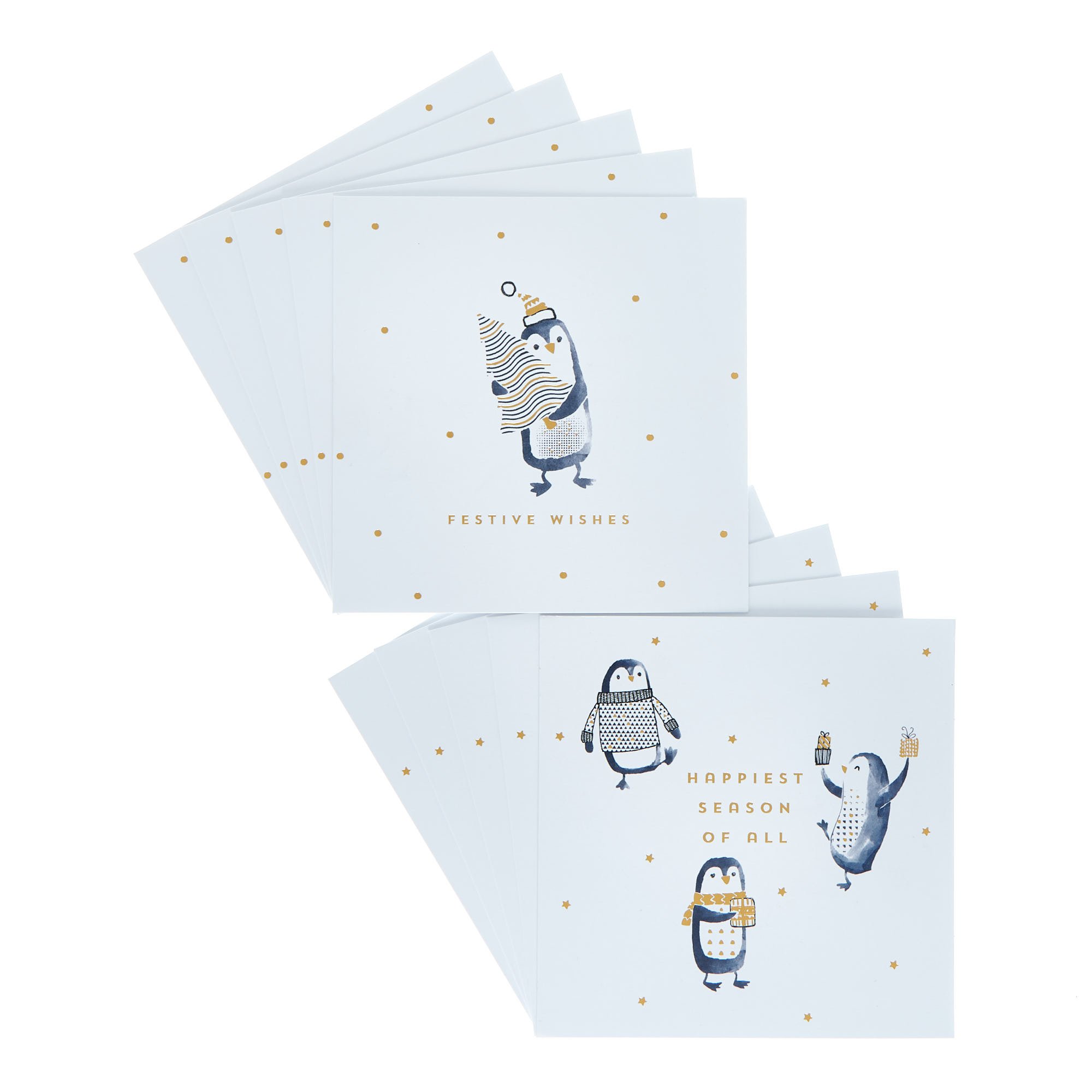 18 Charity Christmas Cards - Cute Penguins (2 Designs)