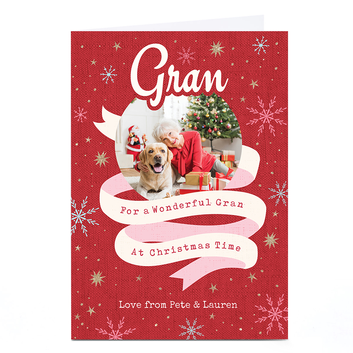 Photo Ebony Newton Christmas Card - Wonderful Ribbon, Gran