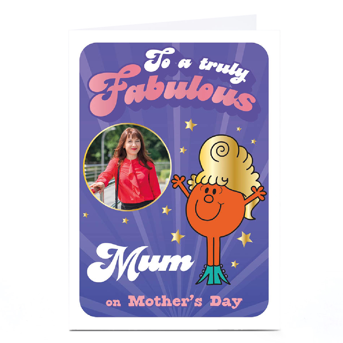 Personalised Mr Men Mother's Day Card - Little Miss Fabulous, Mum