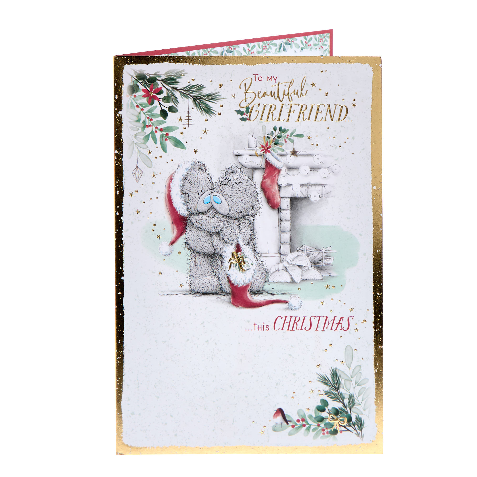 Me To You Tatty Teddy Beautiful Girlfriend Christmas Card