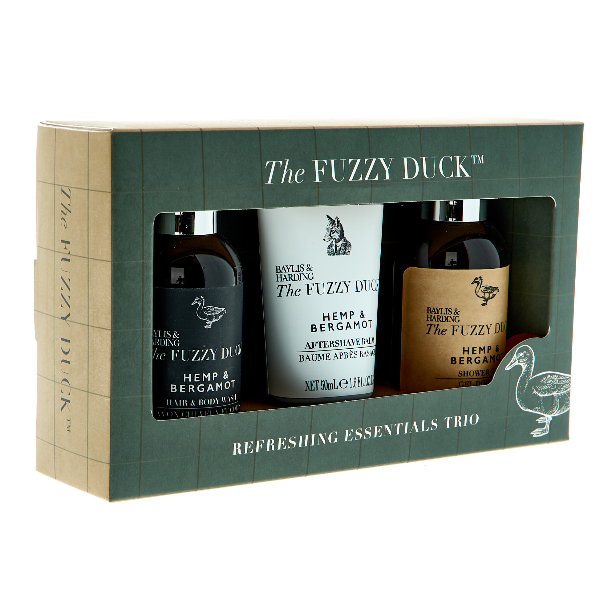 The Fuzzy Duck Men’s Hemp & Bergamot Refreshing Essentials Trio