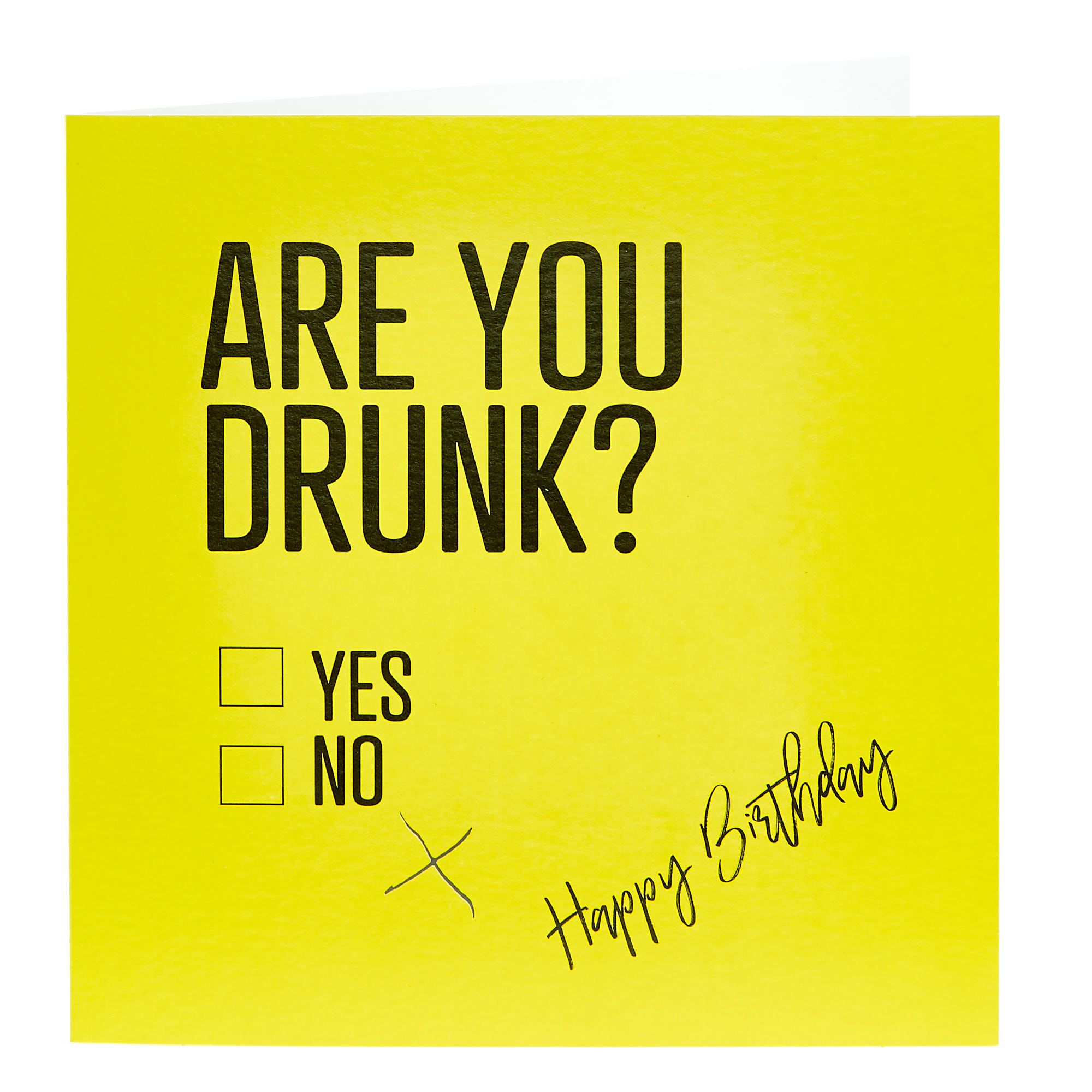 Punk Birthday Card - Are You Drunk?