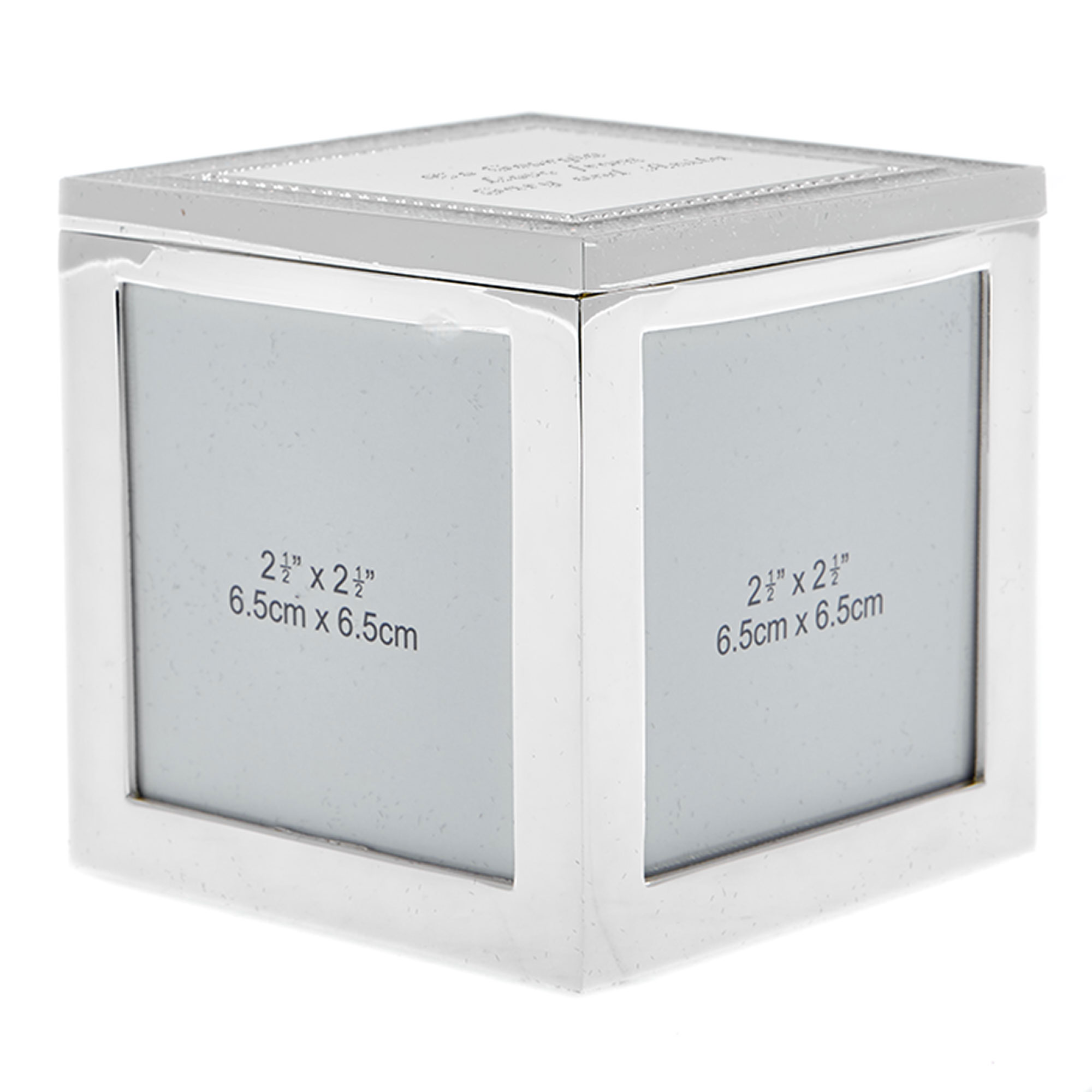 Personalised Engraved Glitter Cube Framed Trinket Box