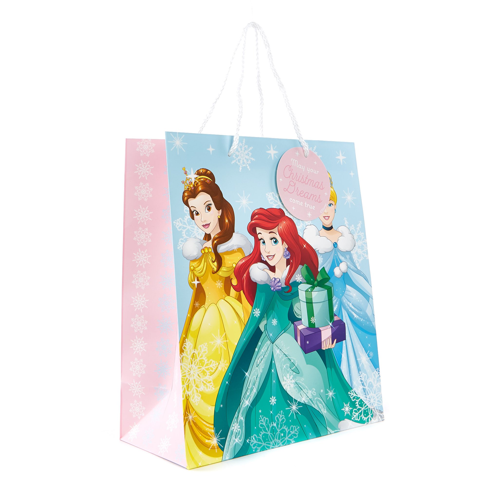 Large Disney Princess Christmas Gift Bag with Baubles