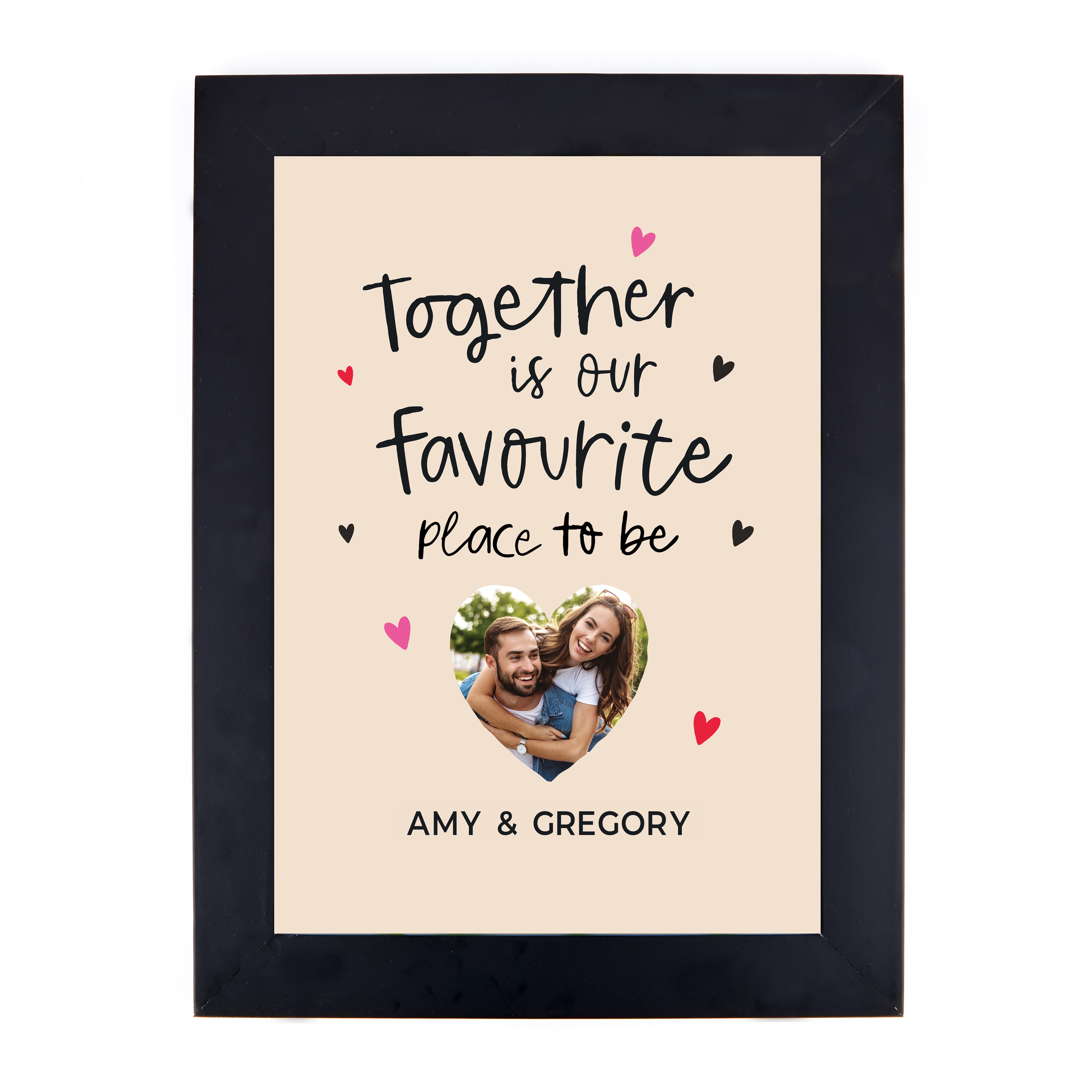 Personalised Photo Upload Valentine's Day Print - Together Is Our Favourite Place To Be